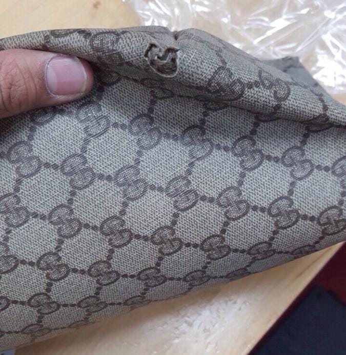 Gucci Pvc Tote Bag Leather Brown