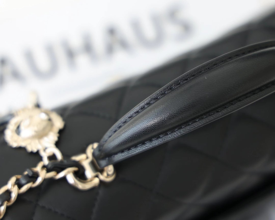 CHL Doll Handle 20cm Black Mini Flap Mini Bag