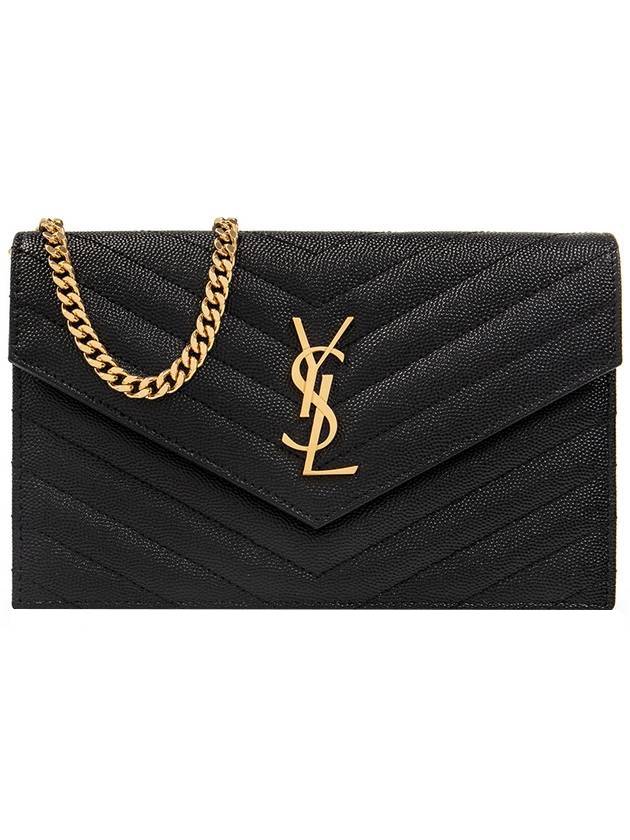 YSL Saint Laurent Saint Laurent Trending Grain De Poudre Embossed Black Chain Shoulder Bag