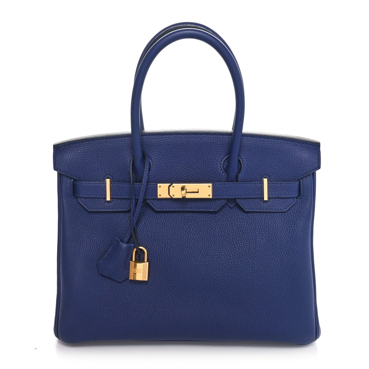 Hermes Togo Birkin Bleu Encre Handbag Travel Bag