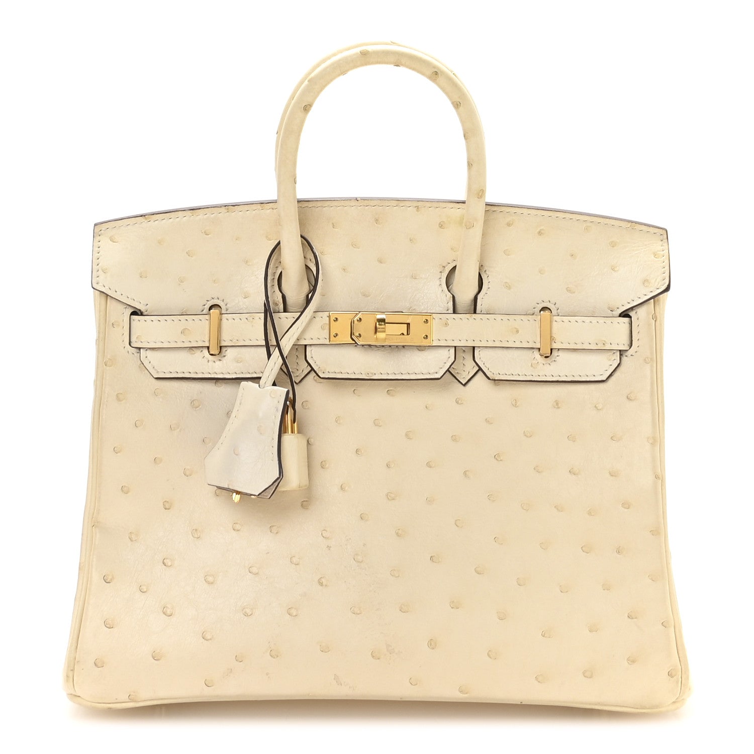 Hermes Ostrich Birkin Nata Handbag Travel Bag