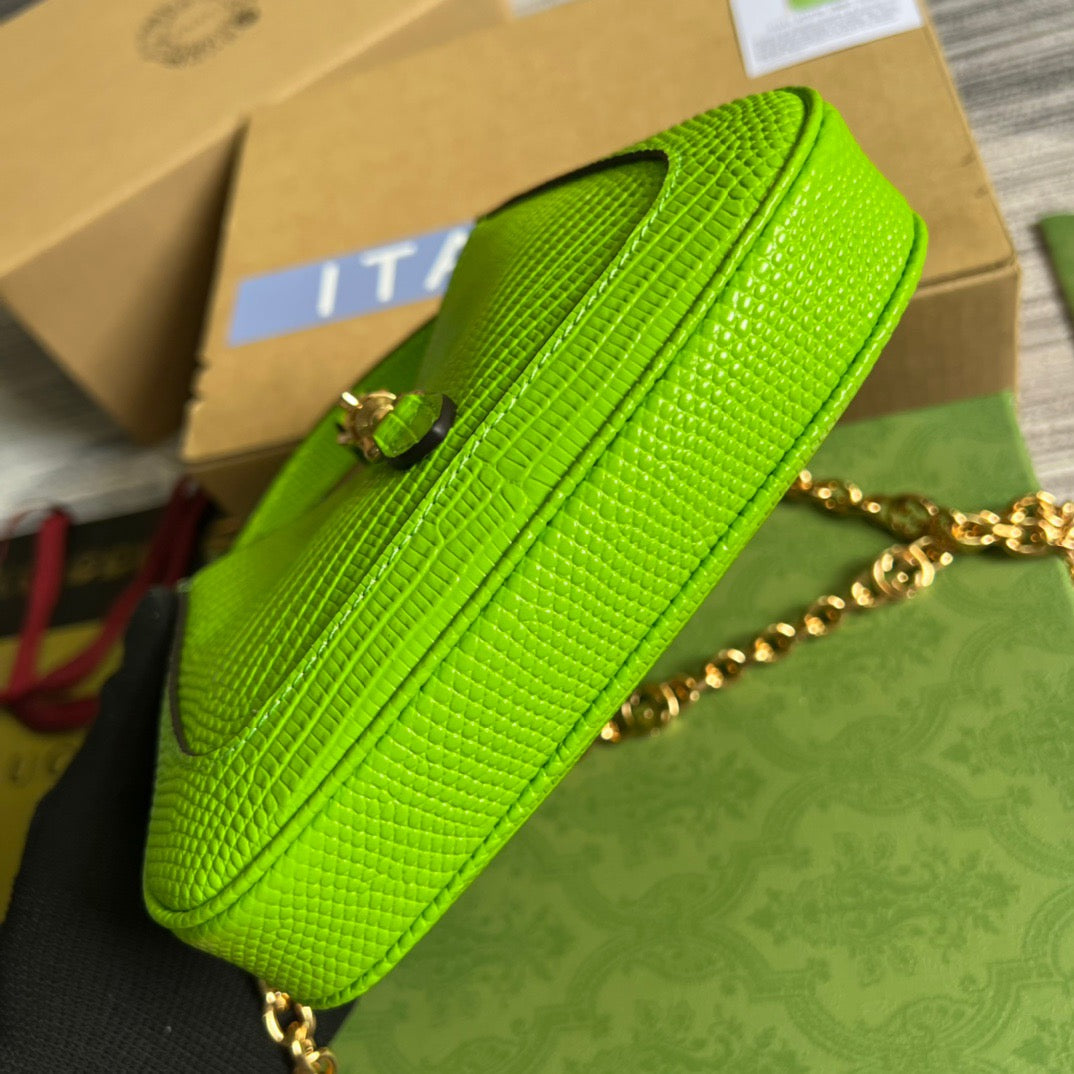 gg Jackie Lizard Yellow , Mini Bag