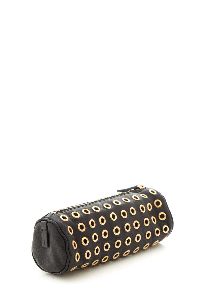 Prada Pouch Luxury Handbag Leather Black Clutch Bag
