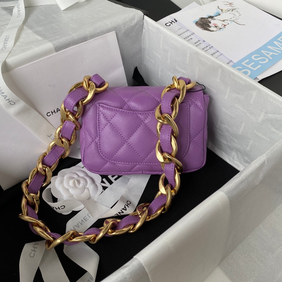 CHLMini Purple , ’s 6in Flap Crossbody Bag