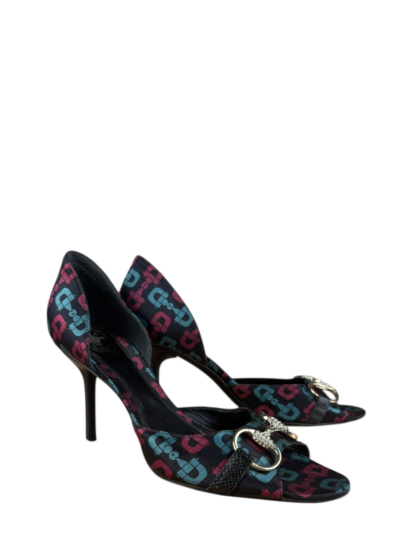 Gucci Horsebit Open Toe Pumps