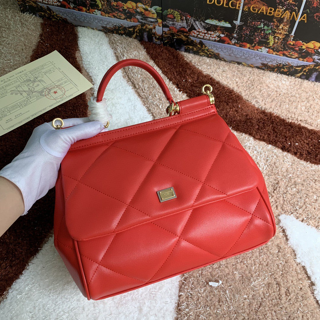 Metop Qualityum Sicily Top Quality6002Aw5918H383 Quilted Red Travel Bag