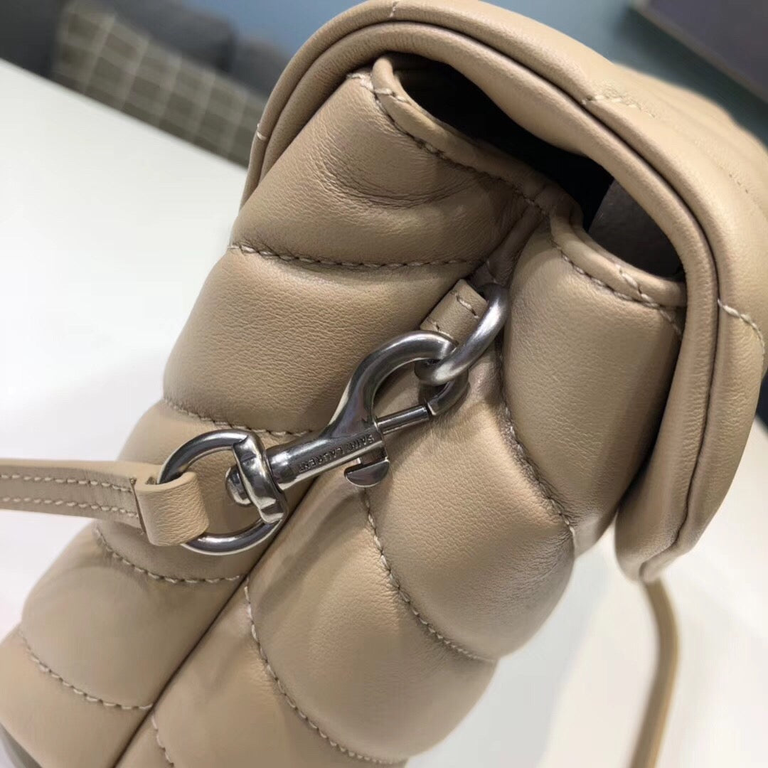 YSL Saint Laurent Loulou 7in 18cm White Mini Shoulder Bag 3