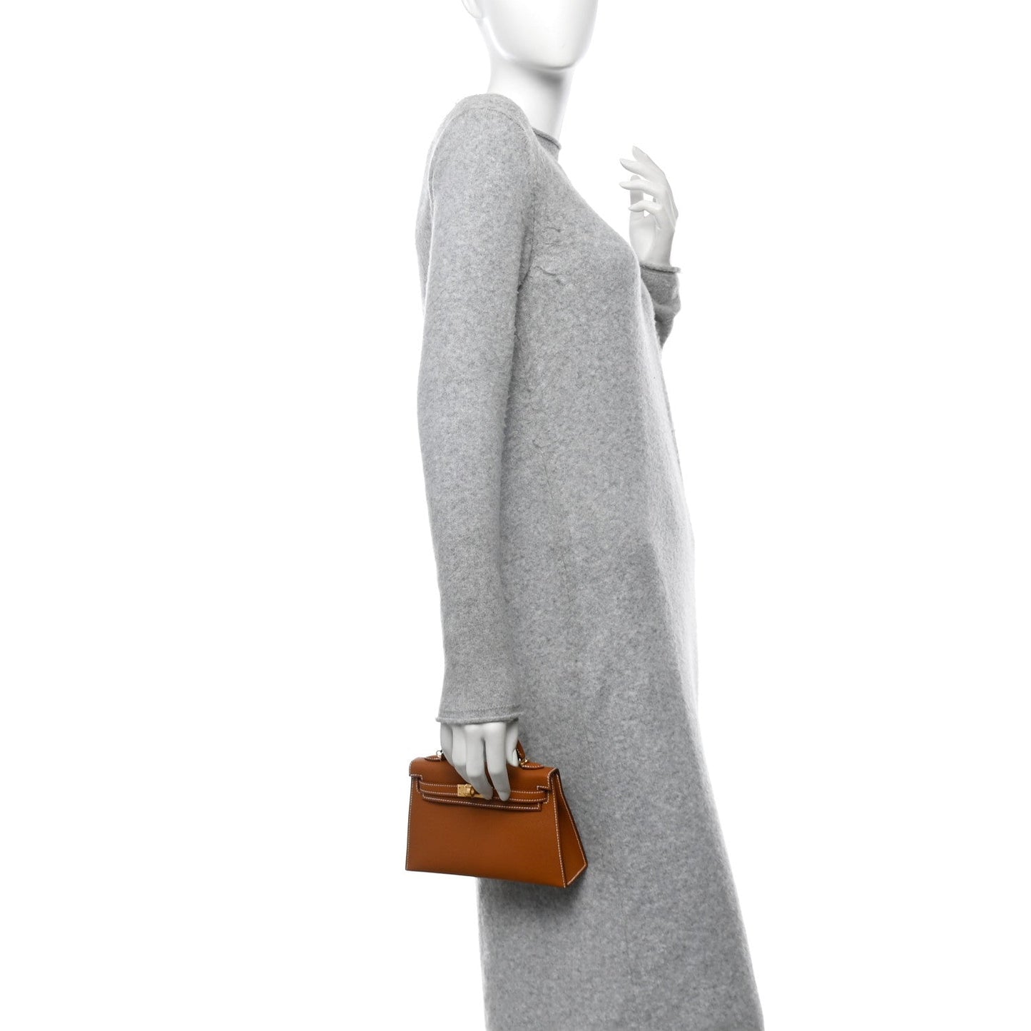 Hermes Epsom Kelly Sellier Handbag Gold Mini Travel Bag 20 Gold 1706199