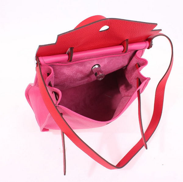 Hermes Luxury Herbag Ladies Way Pink Travel Bag