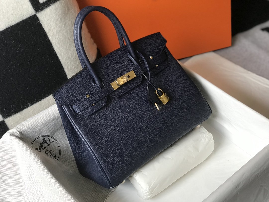 Top Quality Birkin Dark For Women Toned Blue Gold Travel Bag