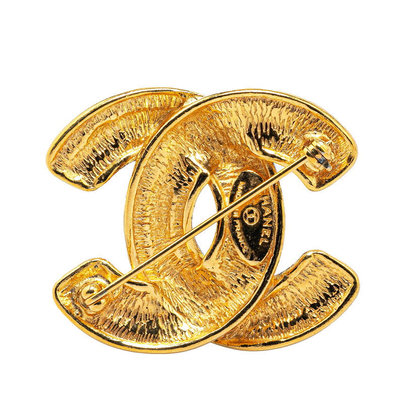Chanel   Coco Mark Matelasse Brooch Gold