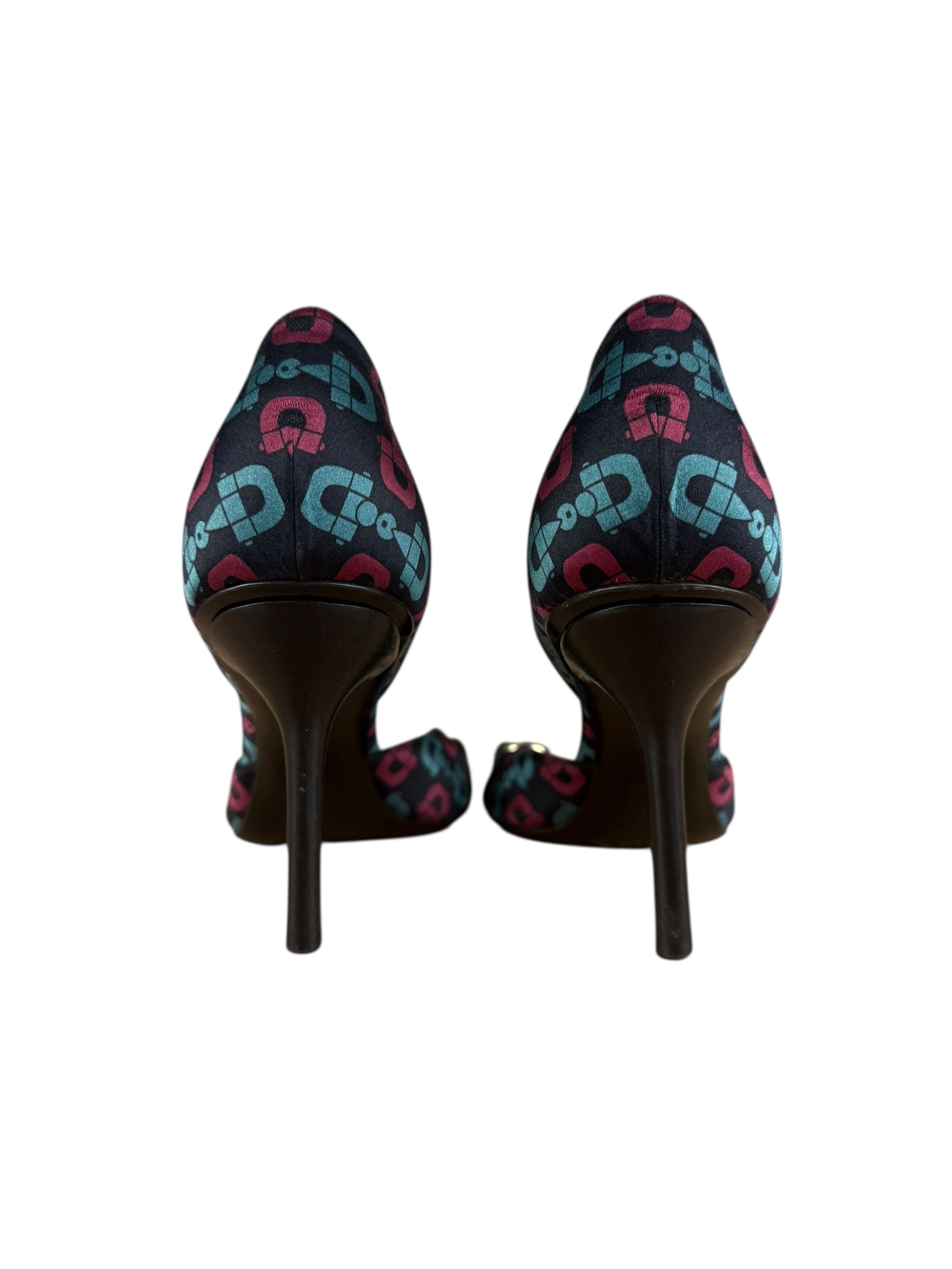 Gucci Horsebit Open Toe Pumps