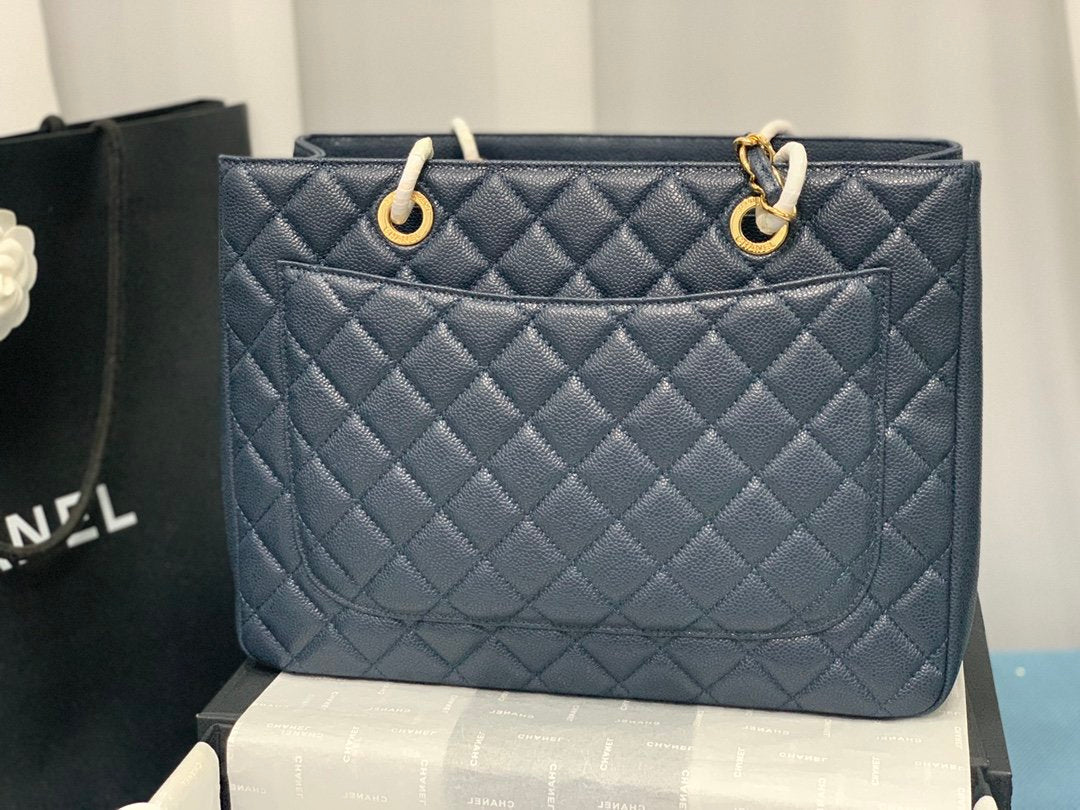 CHLTote Spring Collection Toned Hardware Blue Gold Jewelry