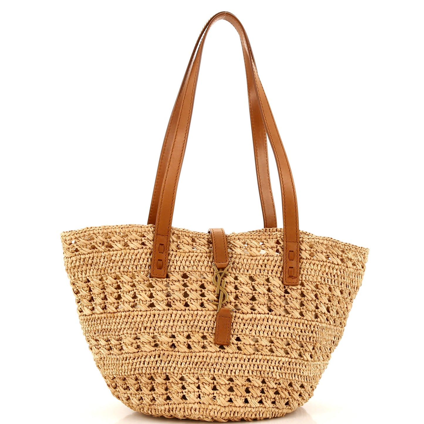 YSL Saint Laurent Saint Laurent Trending Panier Basket Shopper Tote Raffia Monogram Tote Bag