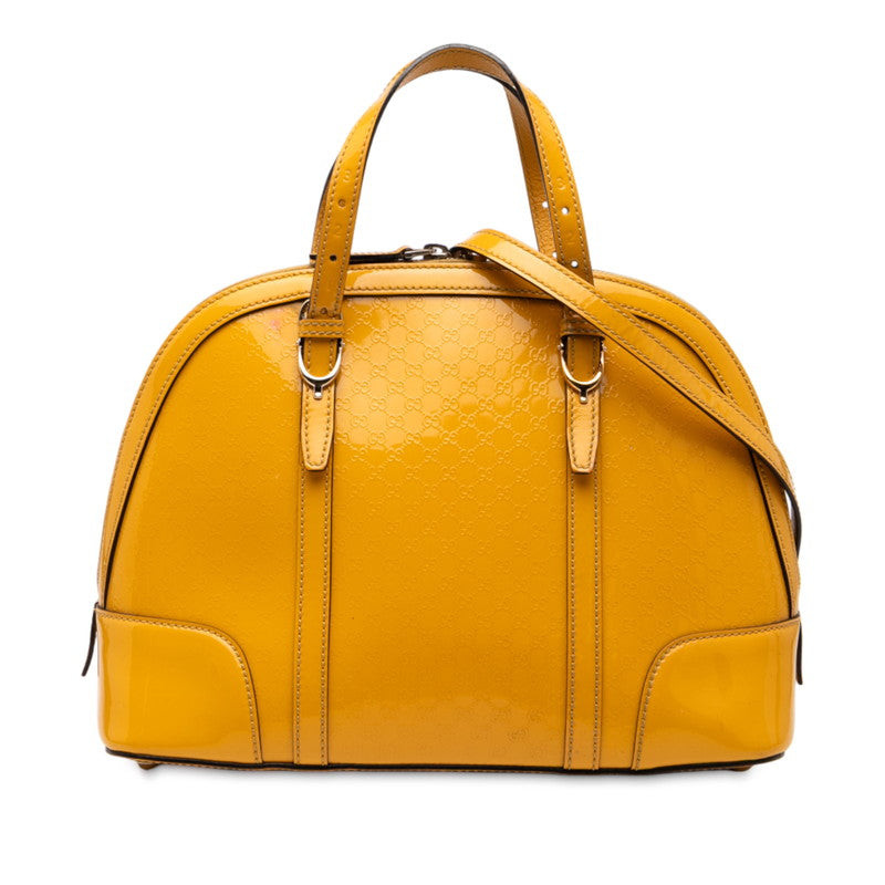 Gucci Micro Patent 2Way Bag Leather Travel Bag