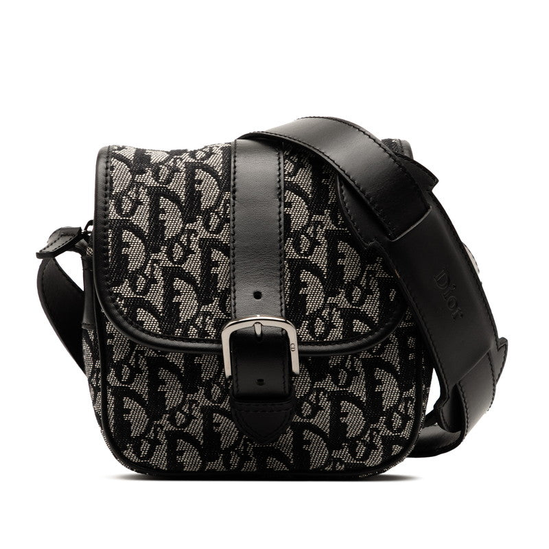Dior Trotter Shoulder Bag Leather Canvas