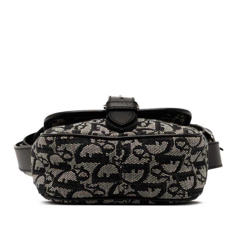 Dior Trotter Shoulder Bag Leather Canvas