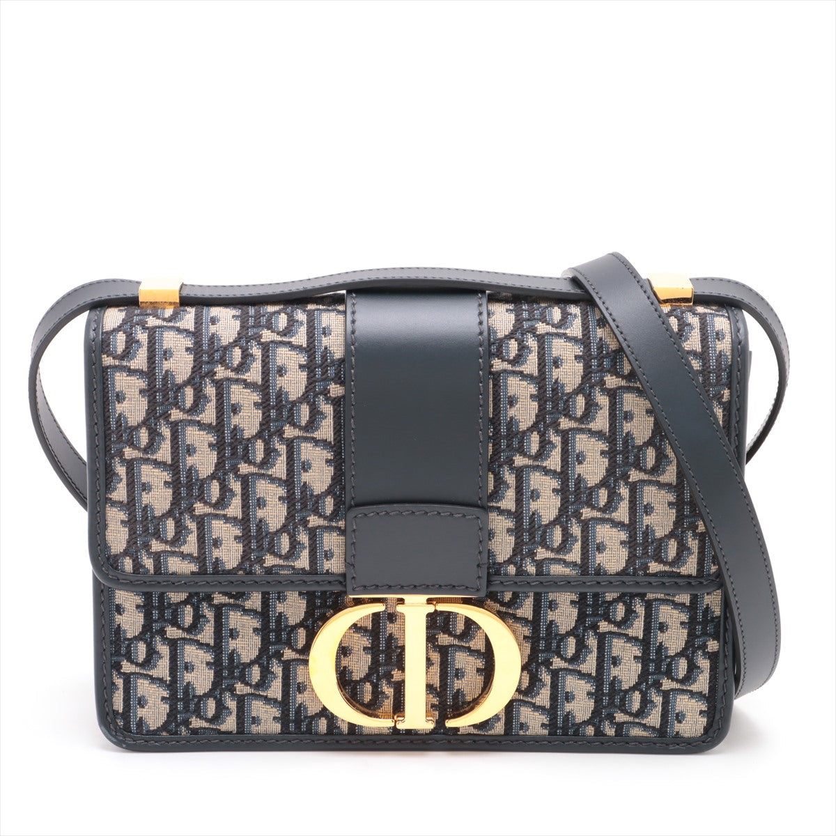 Dior Handbag Christian Oblique Jacquard 30 Montaigne Shoulder Bag Blue