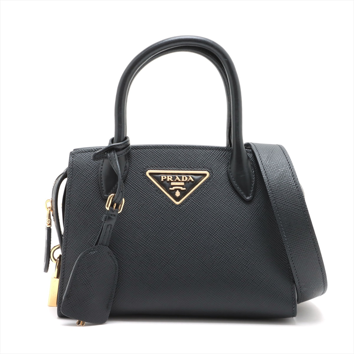 Prada Handbag Nero Kristen Bag Leather Saffiano Small