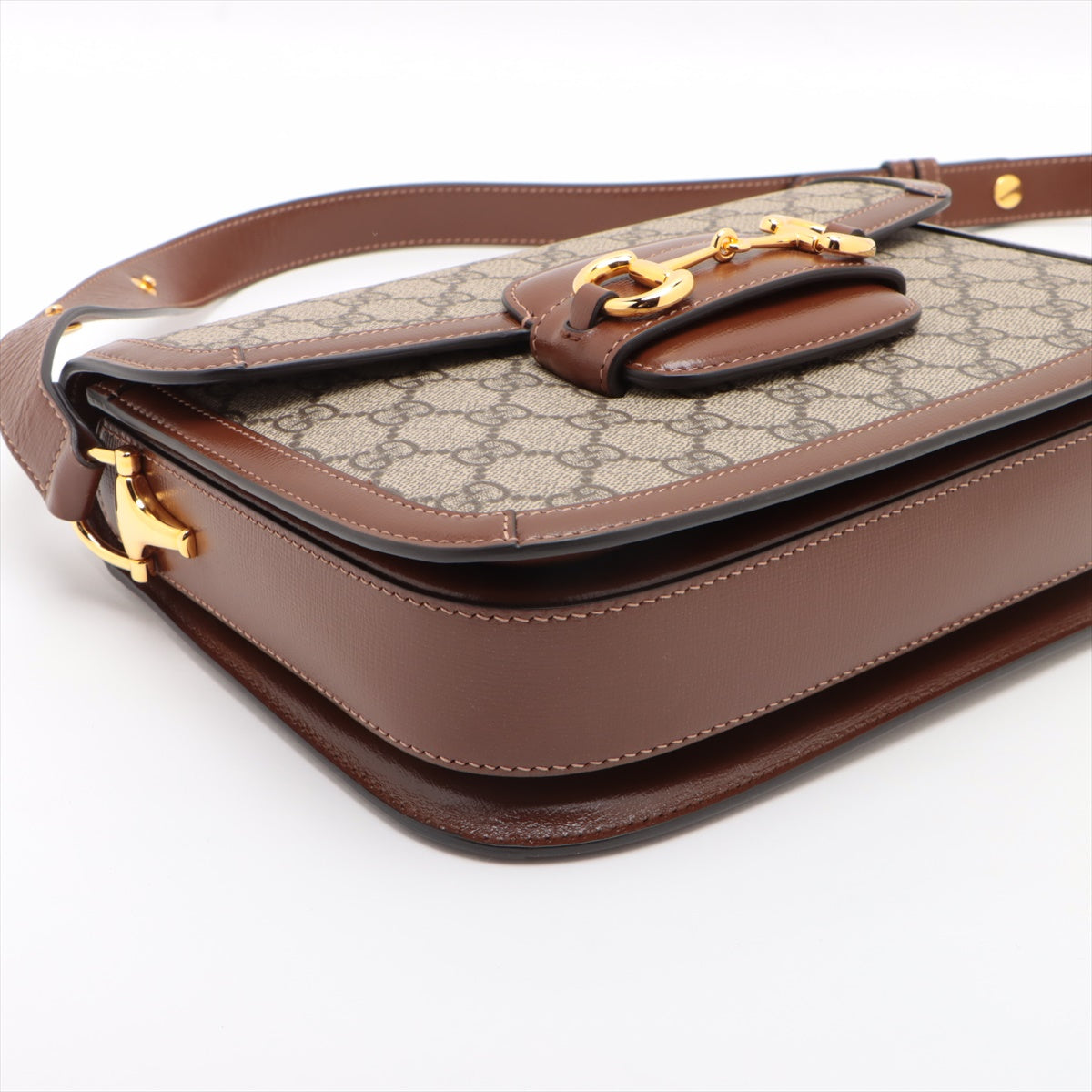 Gucci Brown GG Supreme Horsebit 1955 Shoulder Bag [Clearance Sale]