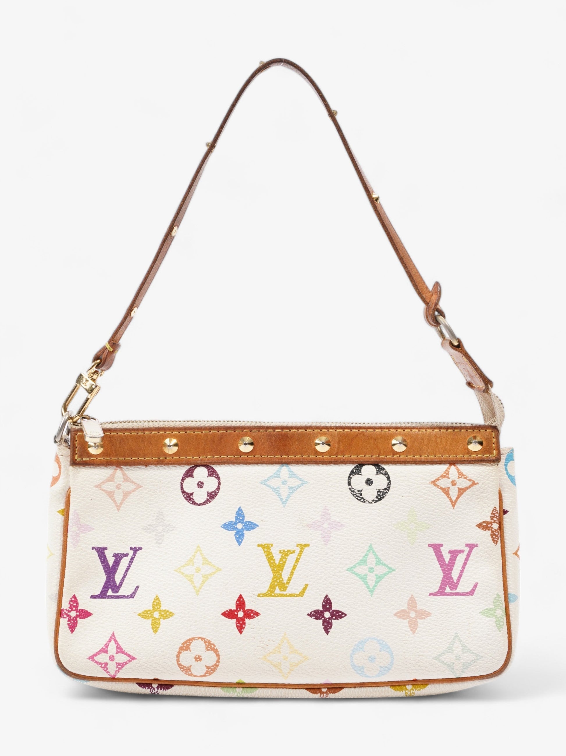Louis Vuitton Pochette Accessoires Multicolour Coated Canvas White Apparel Canvas 1