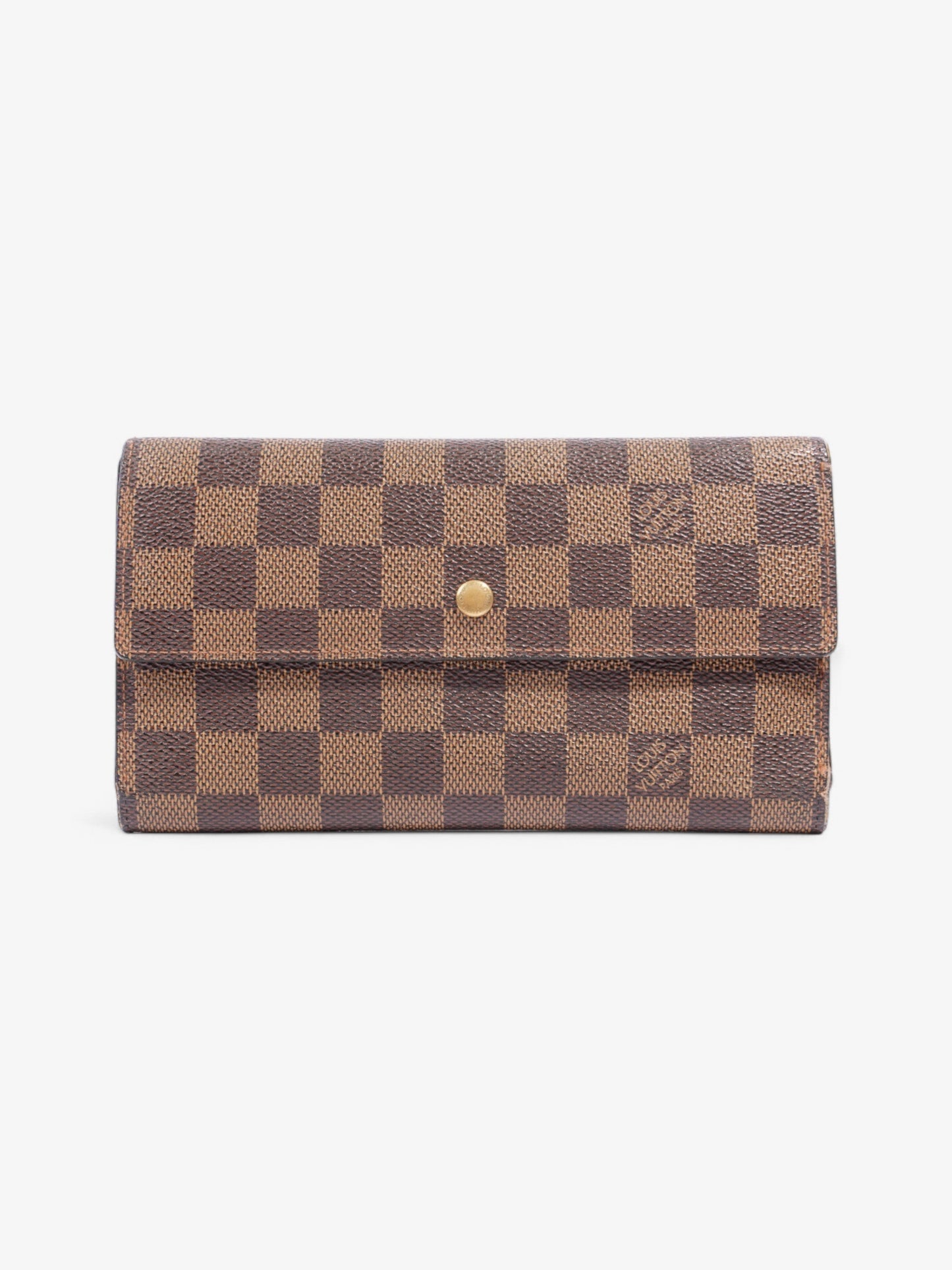 Louis Vuitton Portefeuille International Ebene Coated Canvas Damier Wallet Case