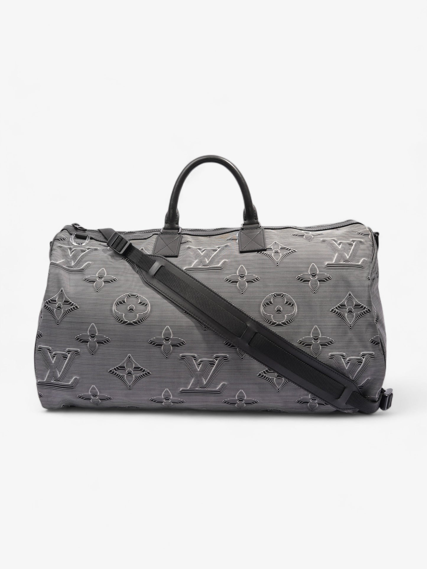 Louis Vuitton Reversible Keepall Bandouliere & 3D Nylon Monogram Black White Travel Bag