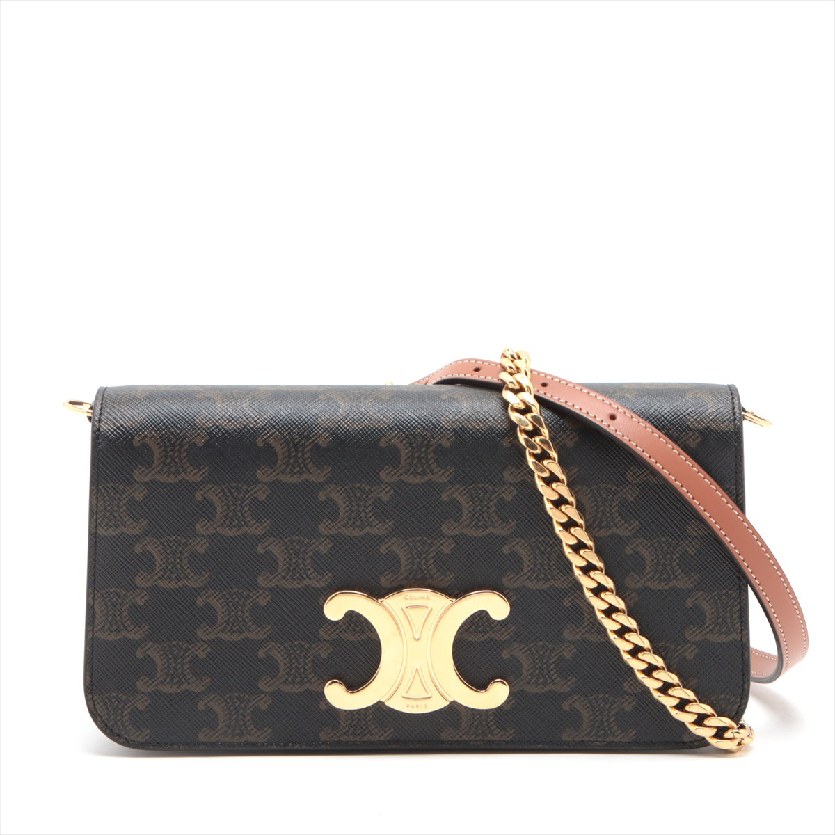Luxury Triomphe Shoulder Bag Canvas Chain