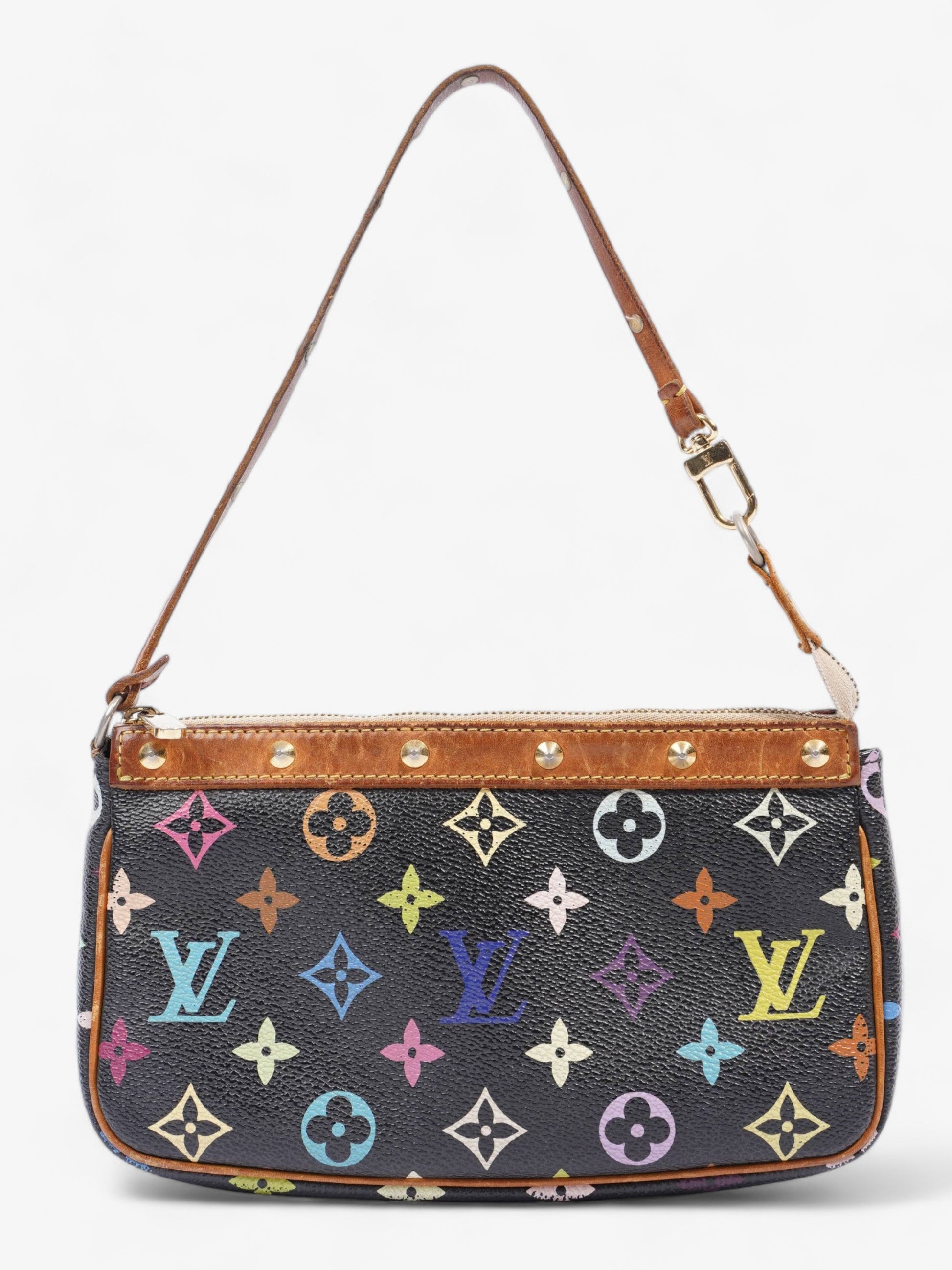 Louis Vuitton Pochette Accessoires Multicolour Coated Canvas Black Apparel