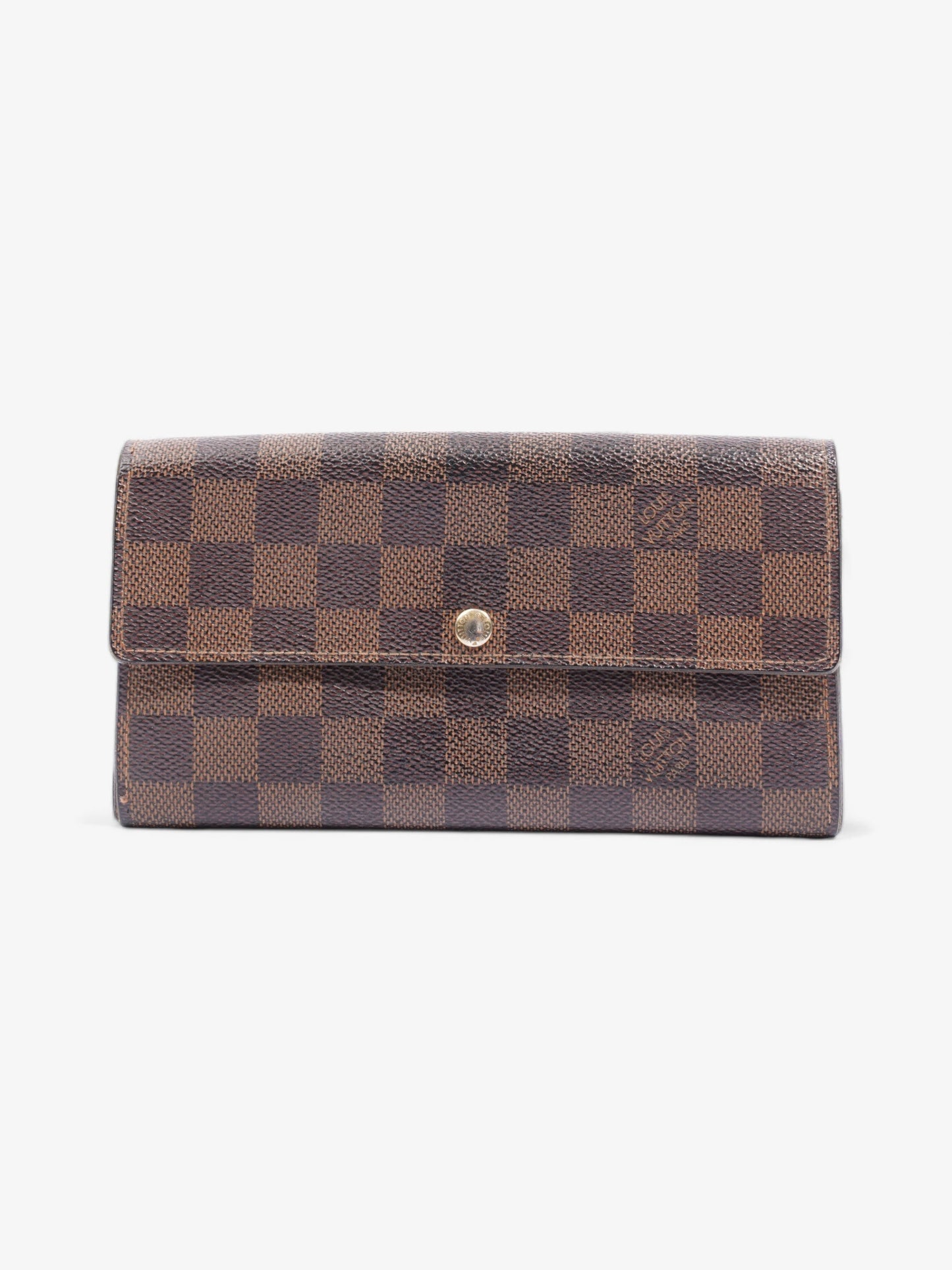 Louis Vuitton Portefeuille Sarah Ebene Coated Canvas Damier Wallet Case