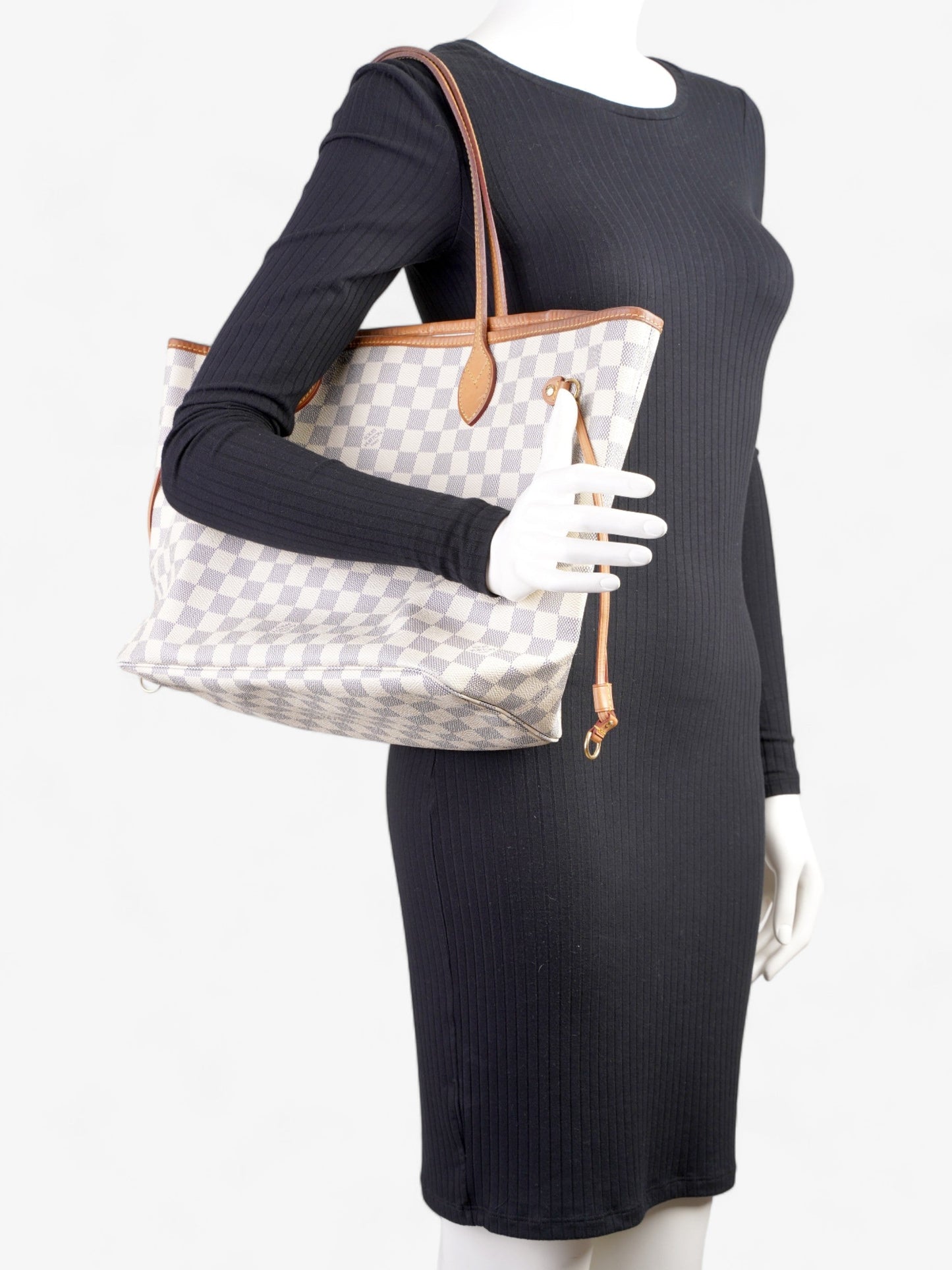 Louis Vuitton Neverfull Azur Coated MM Damier Canvas Coated Canvas Apparel Mm 7
