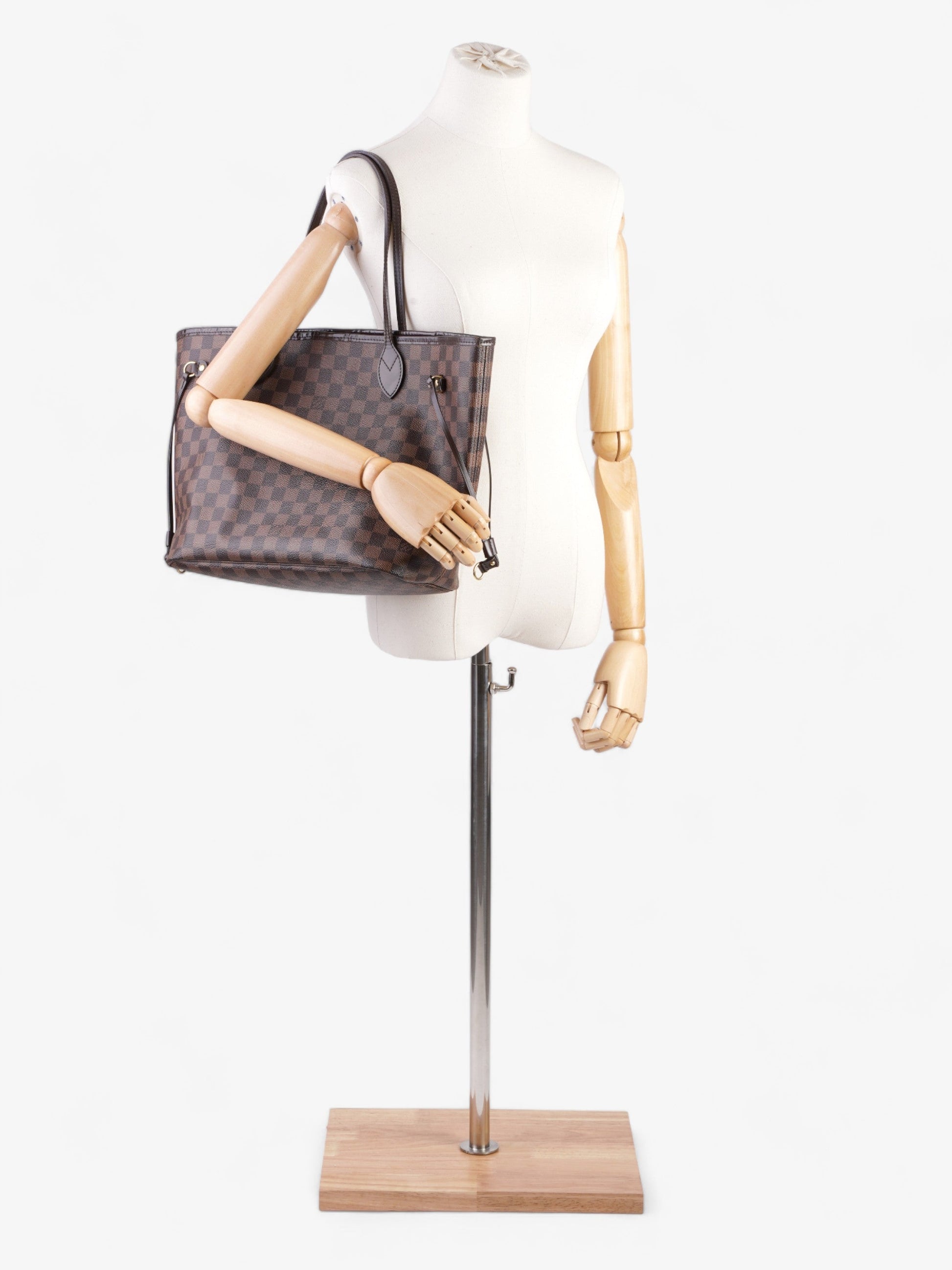 Louis Vuitton Neverfull Ebene Coated MM Damier Canvas Coated Canvas Apparel Canvas Mm