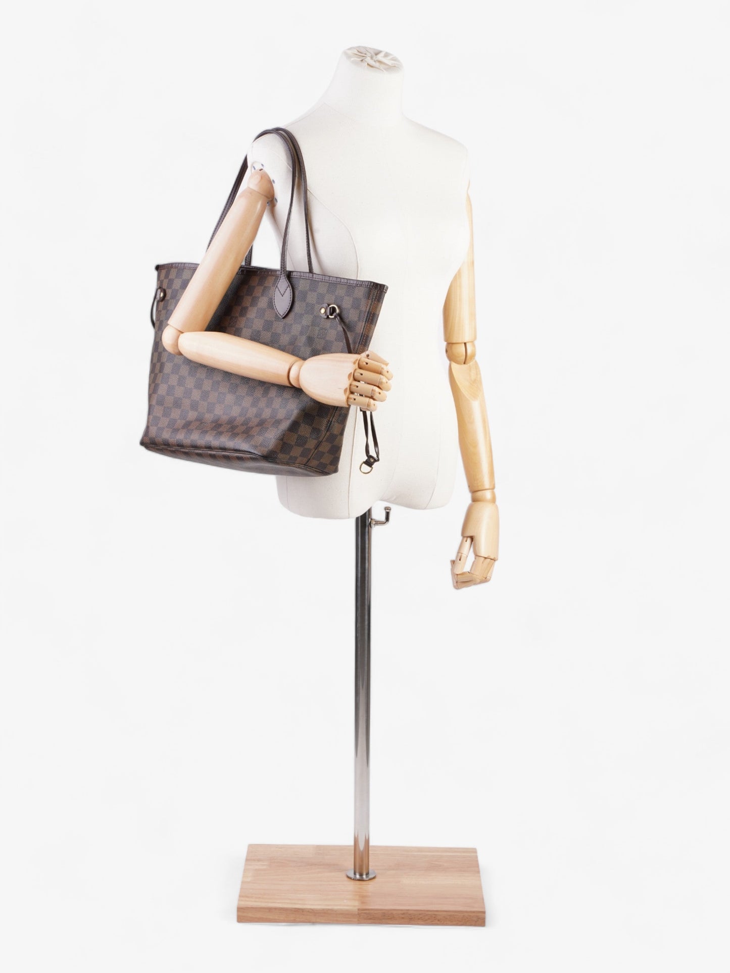 Louis Vuitton Neverfull Ebene Coated MM Damier Canvas Coated Canvas Apparel Mm 18