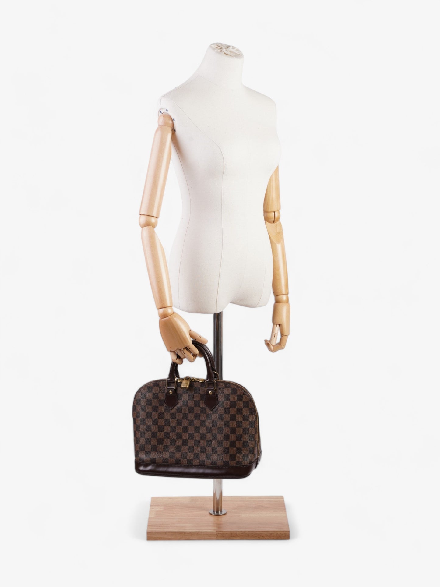 Louis Vuitton Alma Ebene Coated PM Damier Canvas Coated Canvas Apparel Canvas Pm