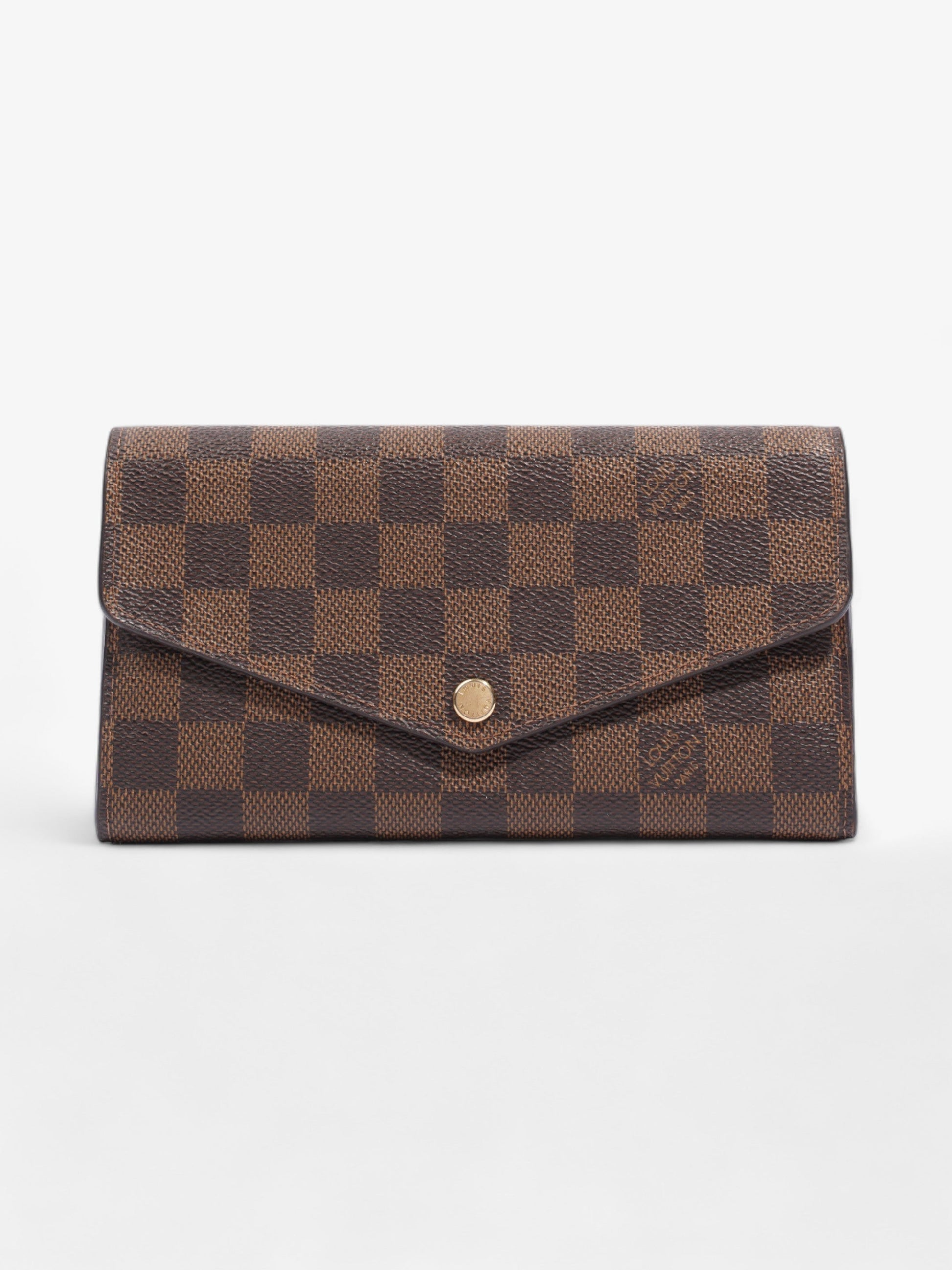 Louis Vuitton Sarah Ebene Coated Canvas Damier Wallet Case Canvas 1