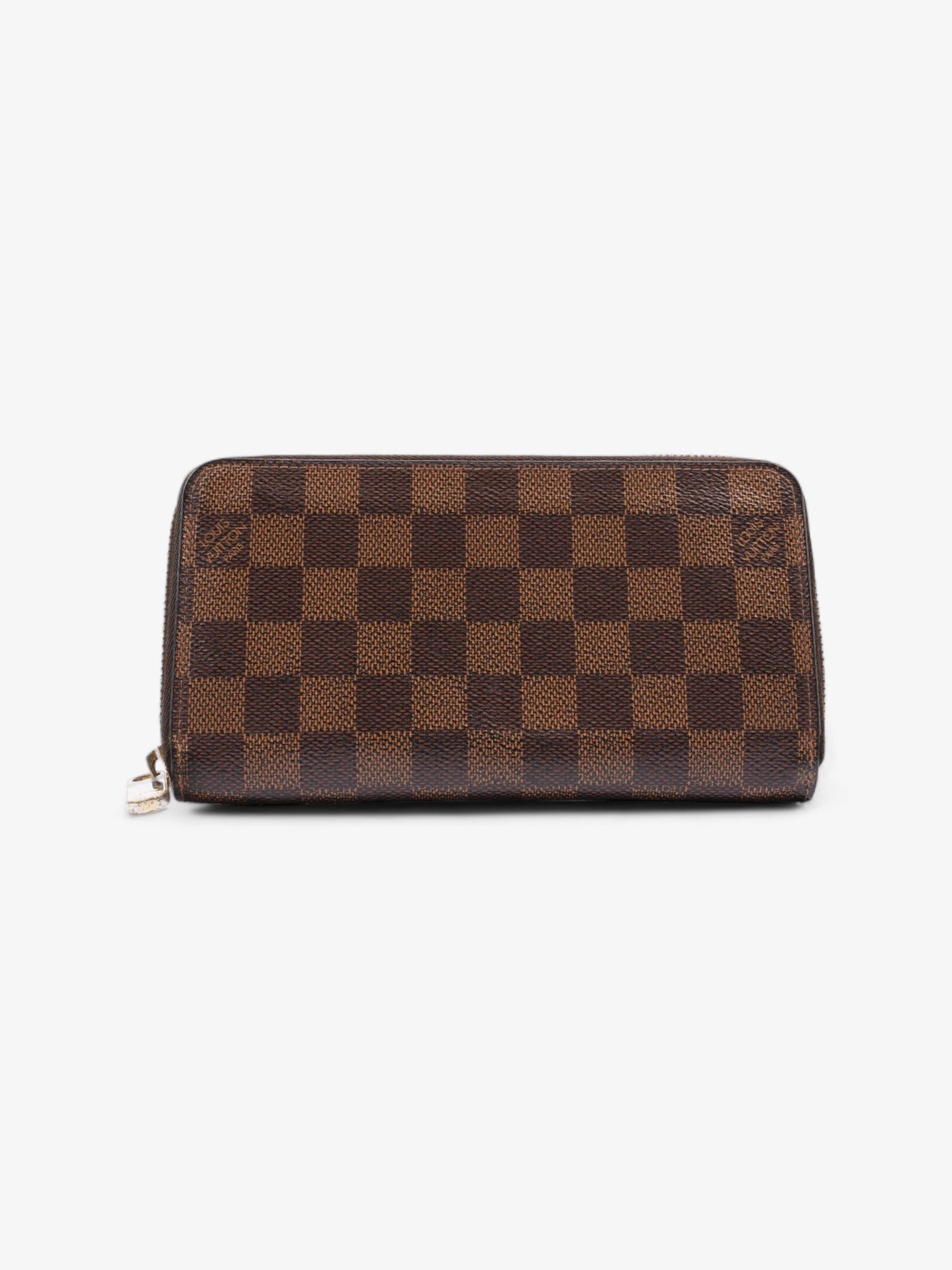 Louis Vuitton Zippy Ebene Coated Damier Canvas Coated Canvas Wallet Case Coated Canvas