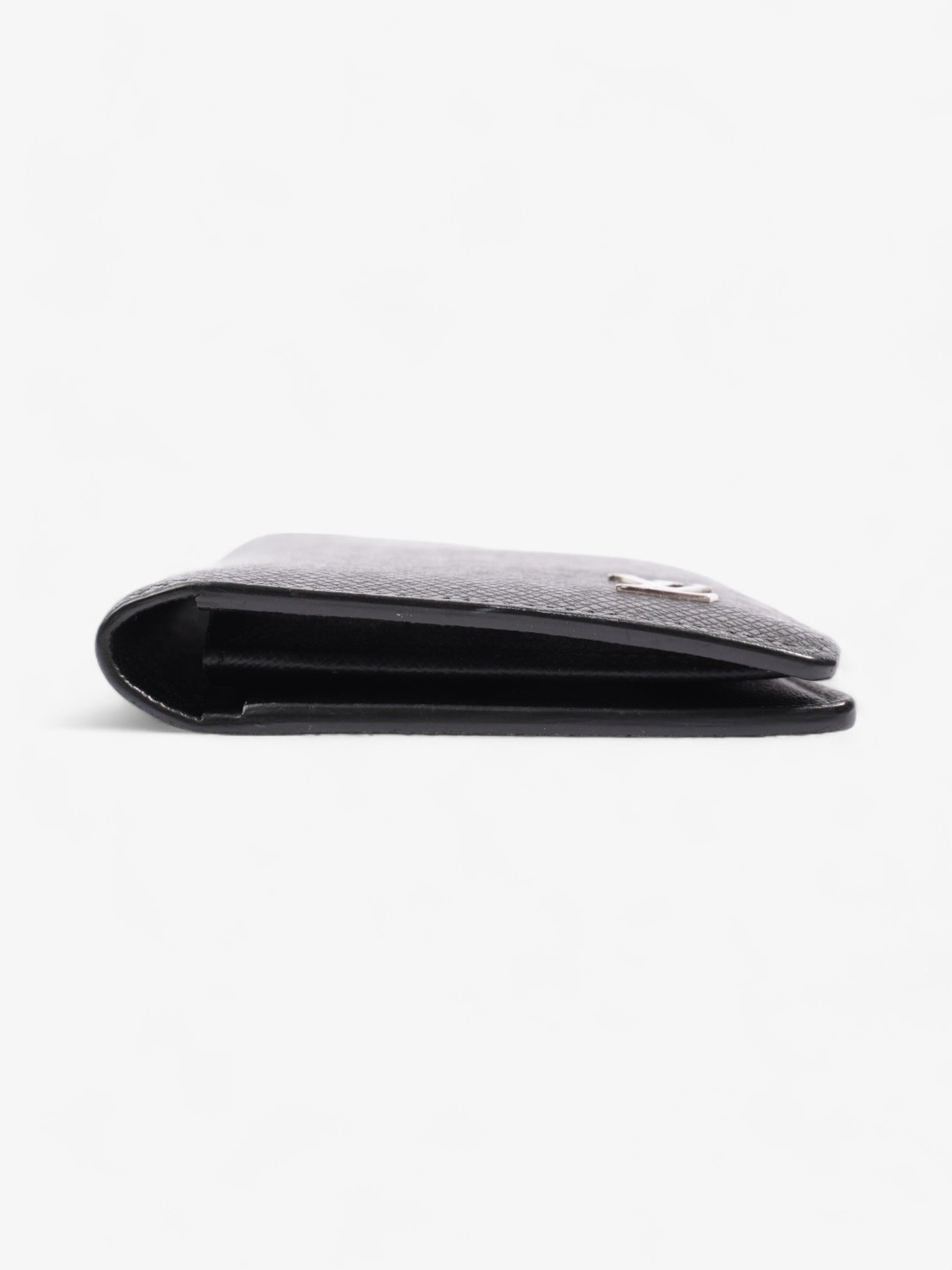 Louis Vuitton Taiga Portefeuille Brazza Long Black Leather Wallet Case