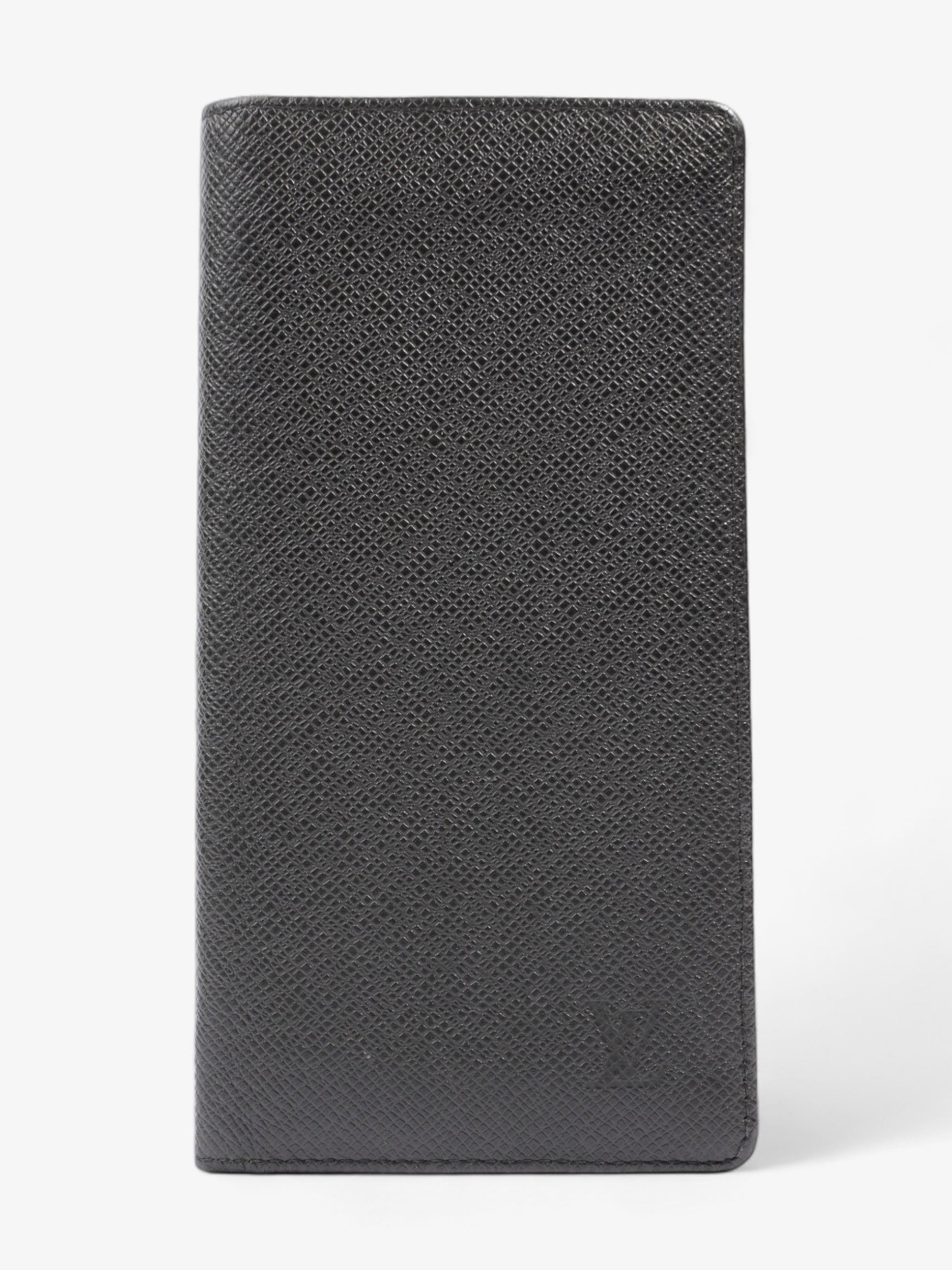 Louis Vuitton Long Bifold Leather Black Wallet Case