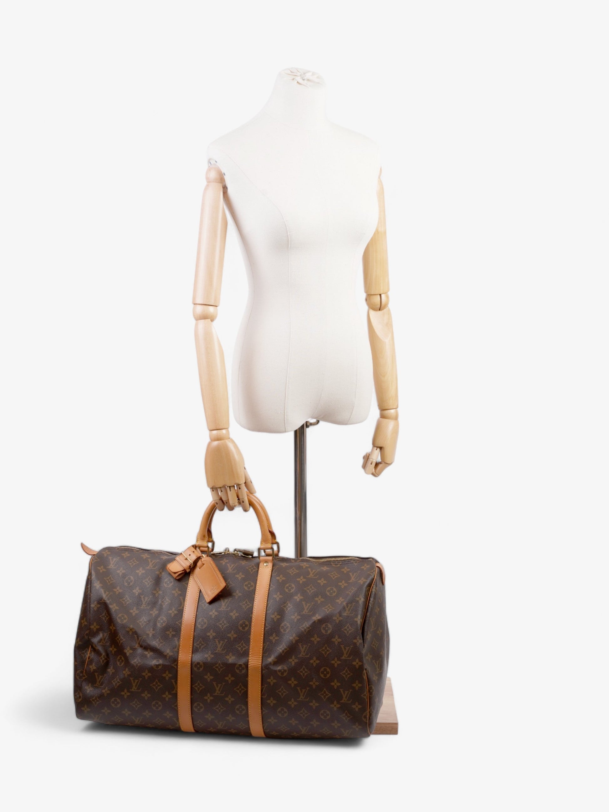 Louis Vuitton Keepall Coated 55 Monogram Canvas Coated Canvas Apparel Canvas 55