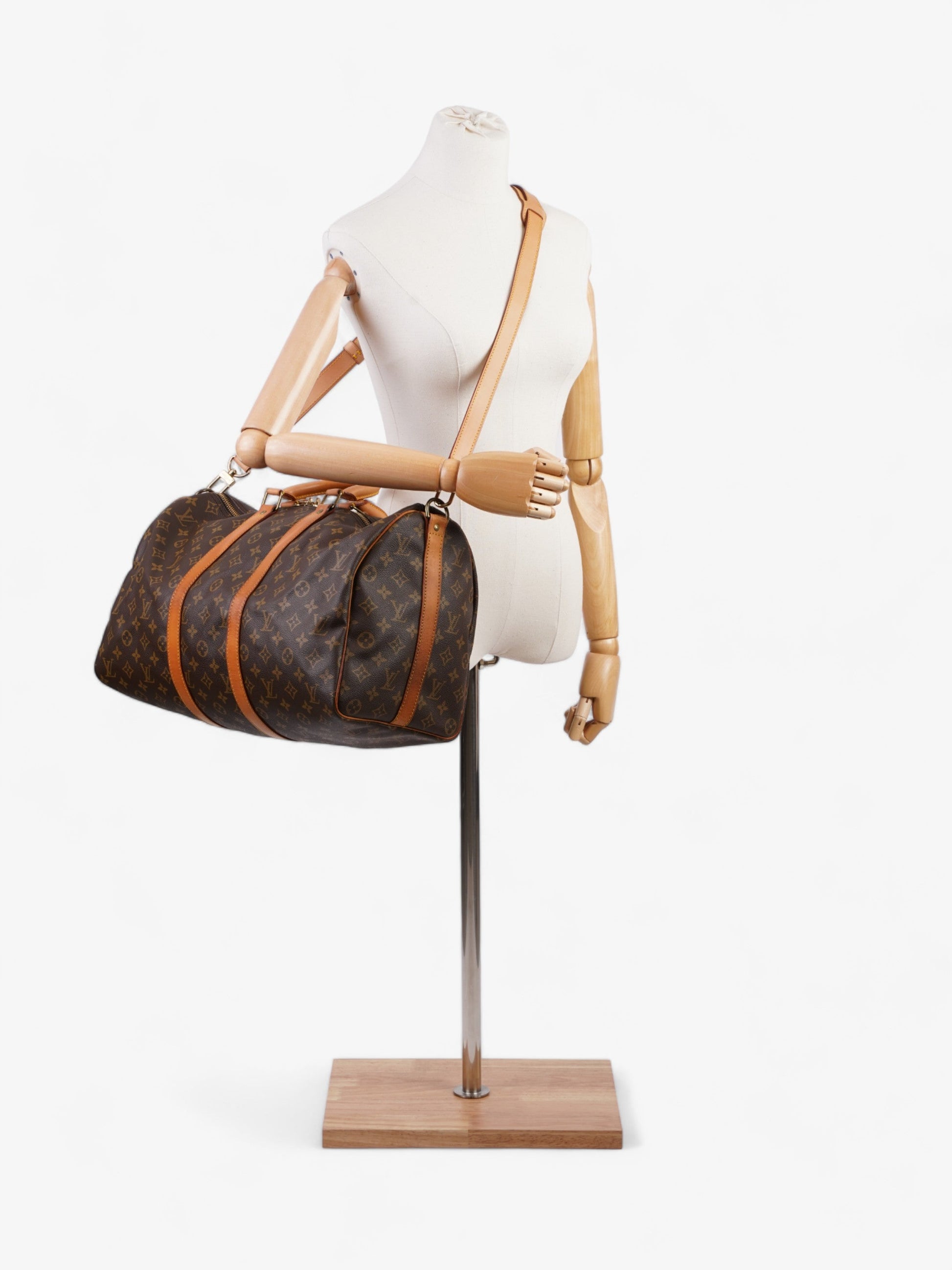 Louis Vuitton Keepall Bandouliere Coated 45 Monogram Canvas Coated Canvas Apparel Canvas 45