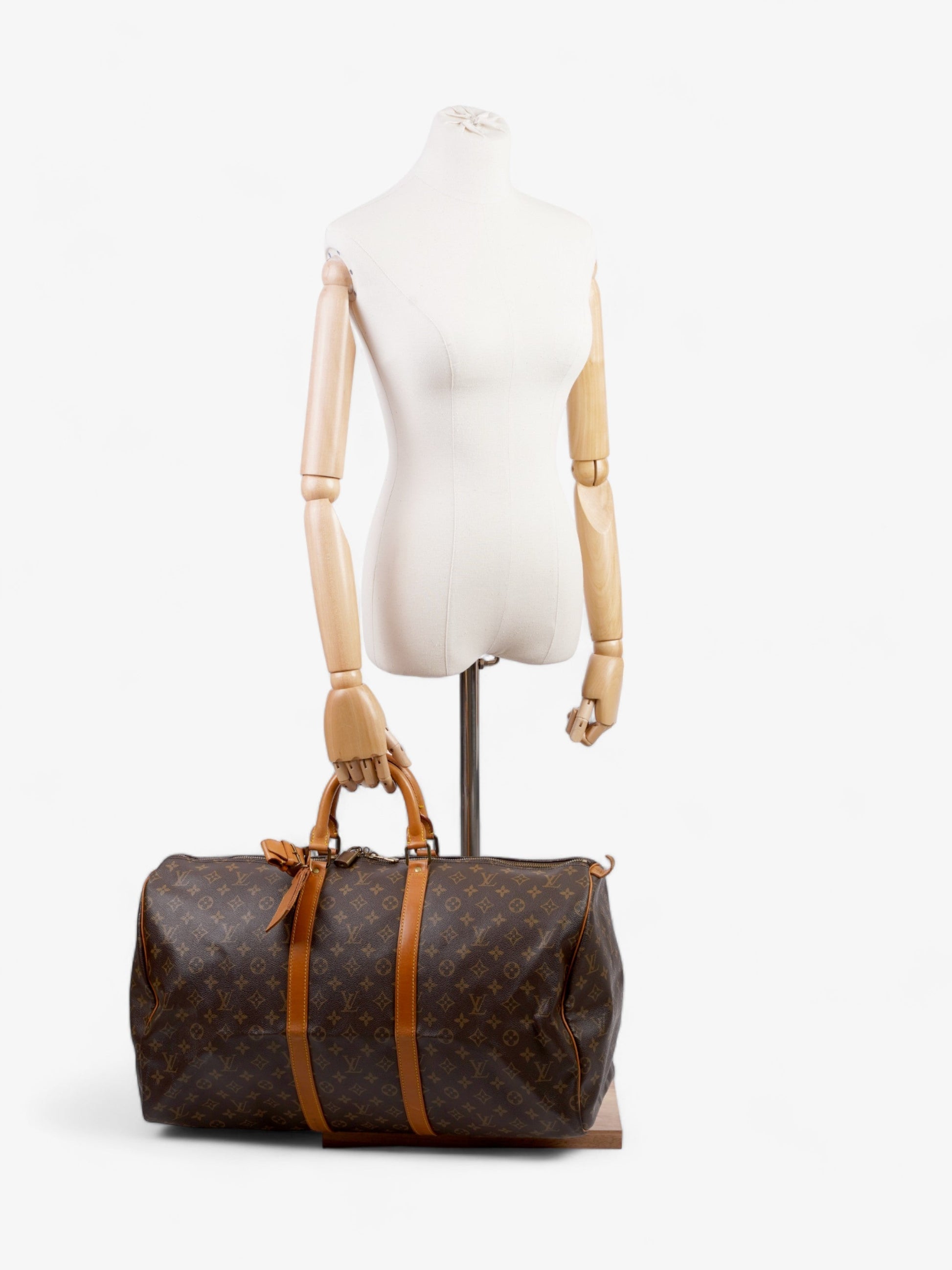 Louis Vuitton Keepall Coated 55 Monogram Canvas Coated Canvas Apparel Canvas 56