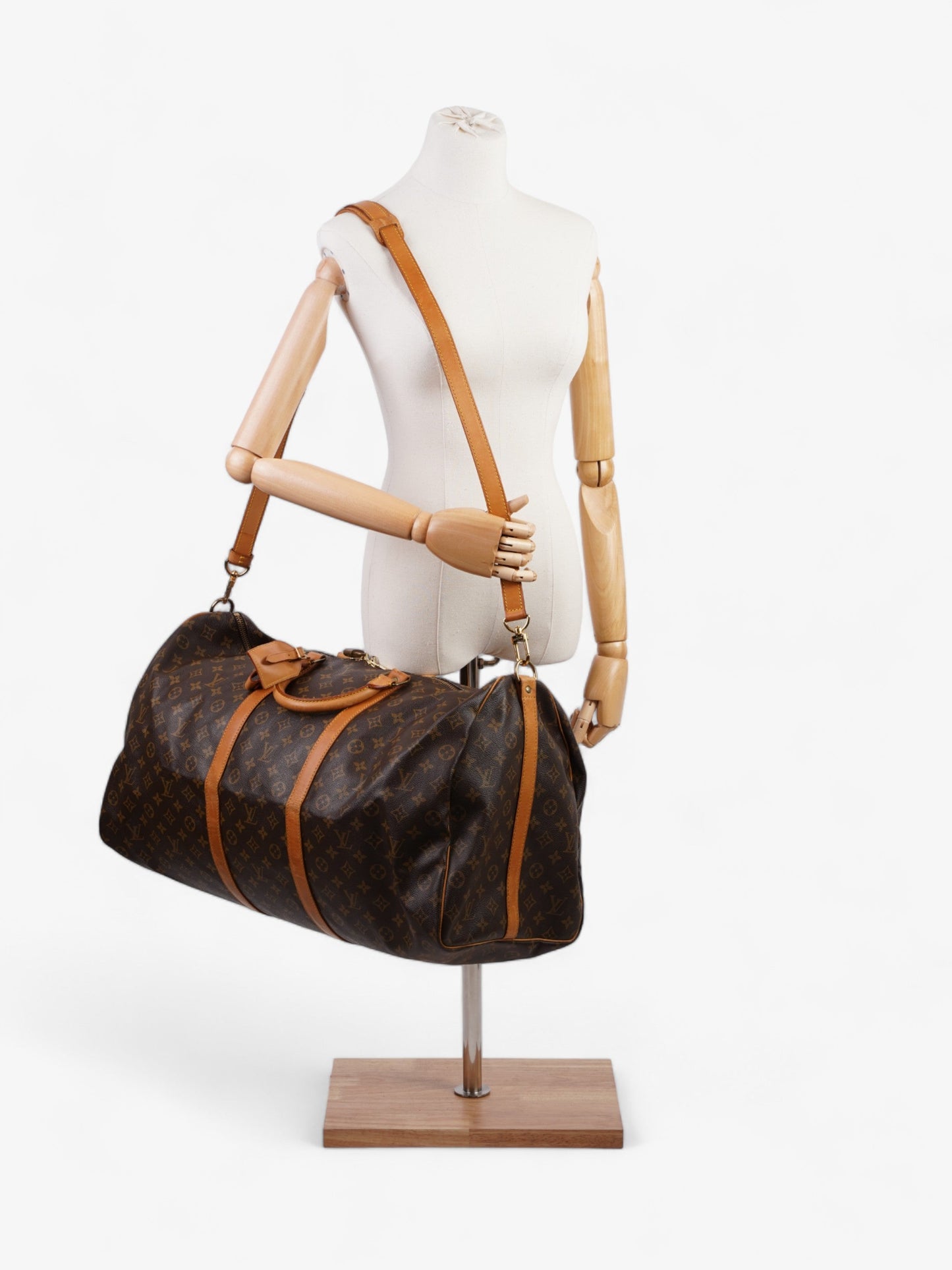 Louis Vuitton Keepall Bandouliere Coated 60 Monogram Canvas Coated Canvas Apparel Canvas 60