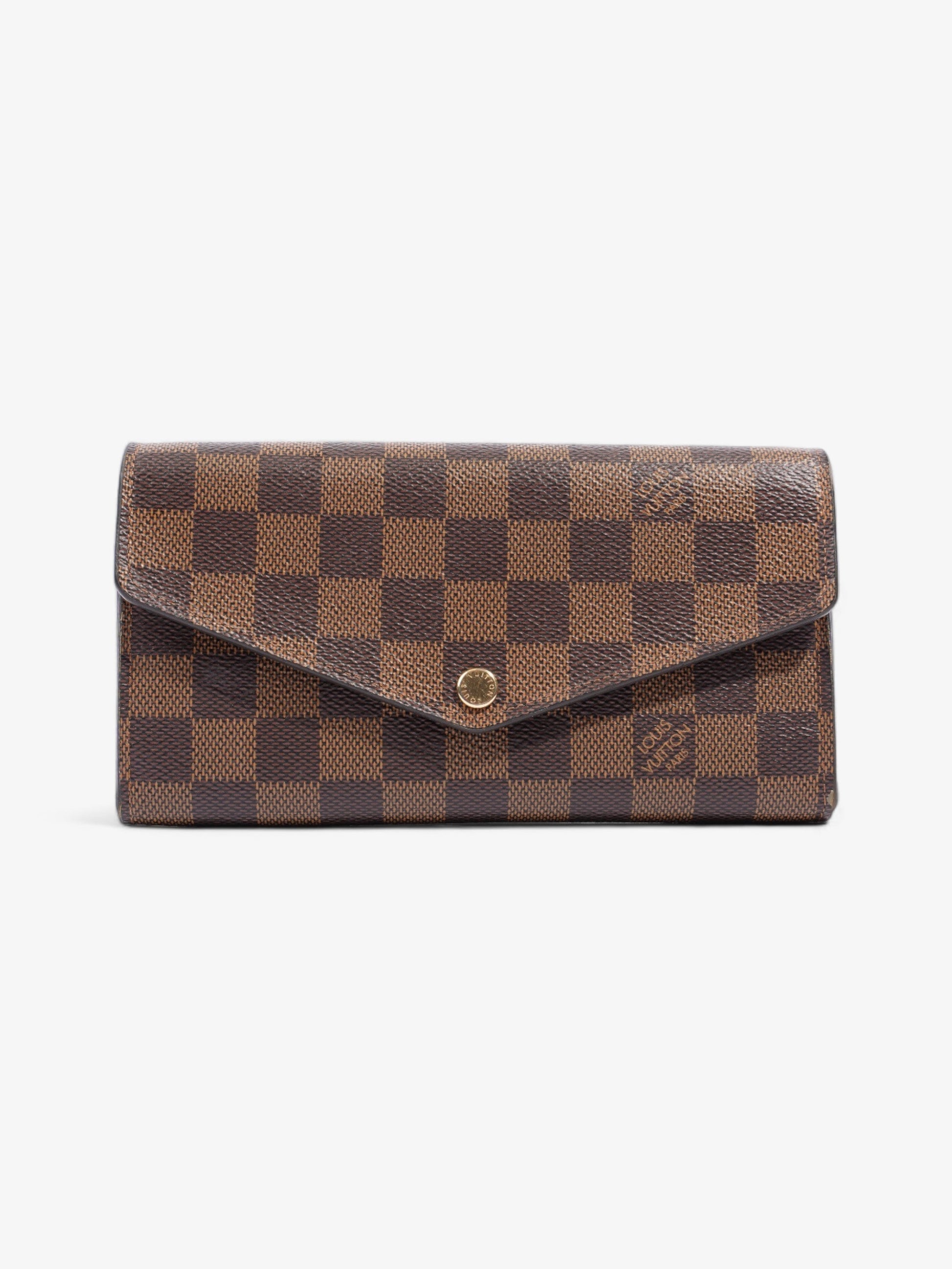 Louis Vuitton Sarah Ebene Coated Canvas Damier Wallet Case Coated Canvas