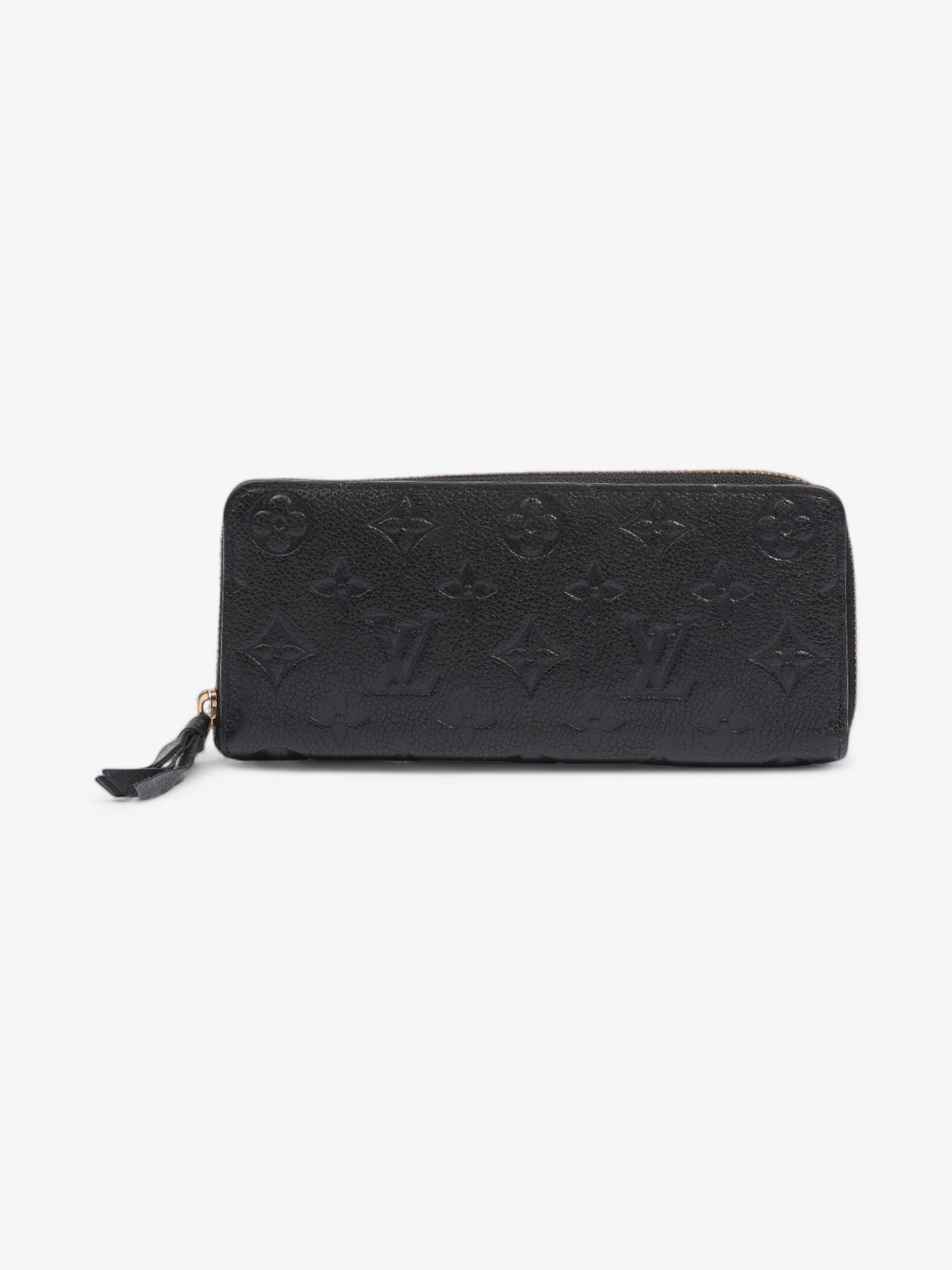Louis Vuitton Clémence Leather Black Wallet Case
