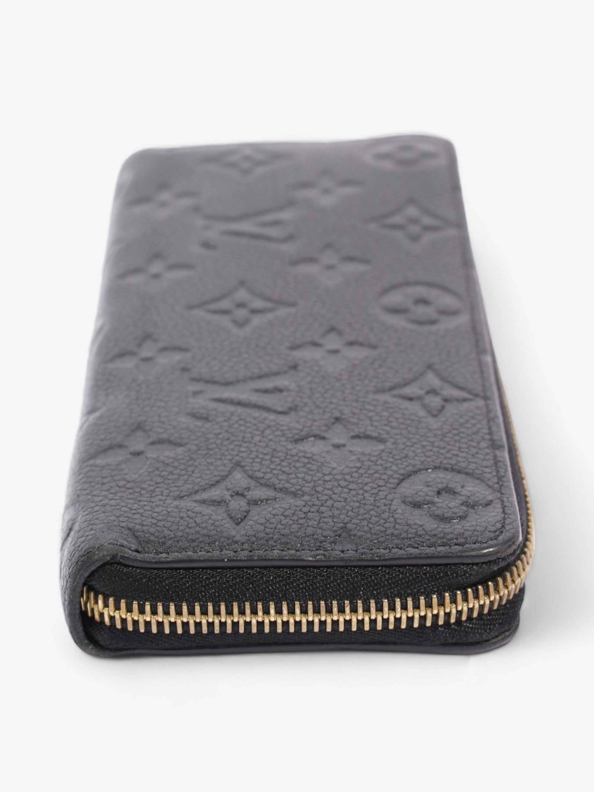 Louis Vuitton Clémence Leather Black Wallet Case