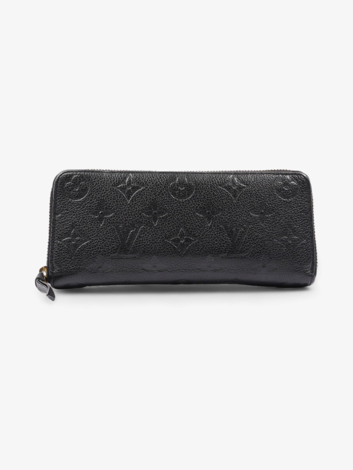 Louis Vuitton Clemence Empreinte Leather Black Wallet Case