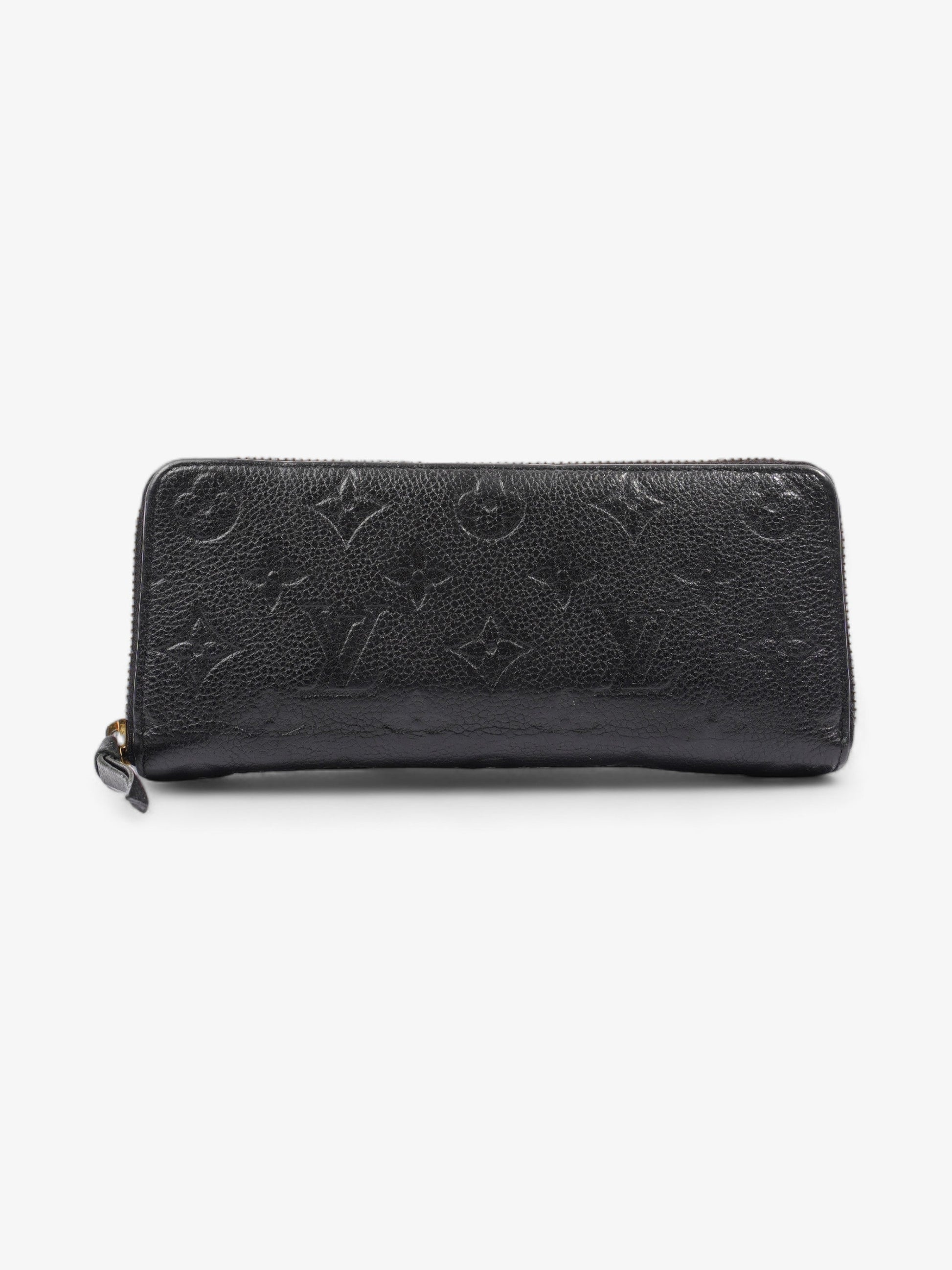 Louis Vuitton Clemence Empreinte Leather Black Wallet Case