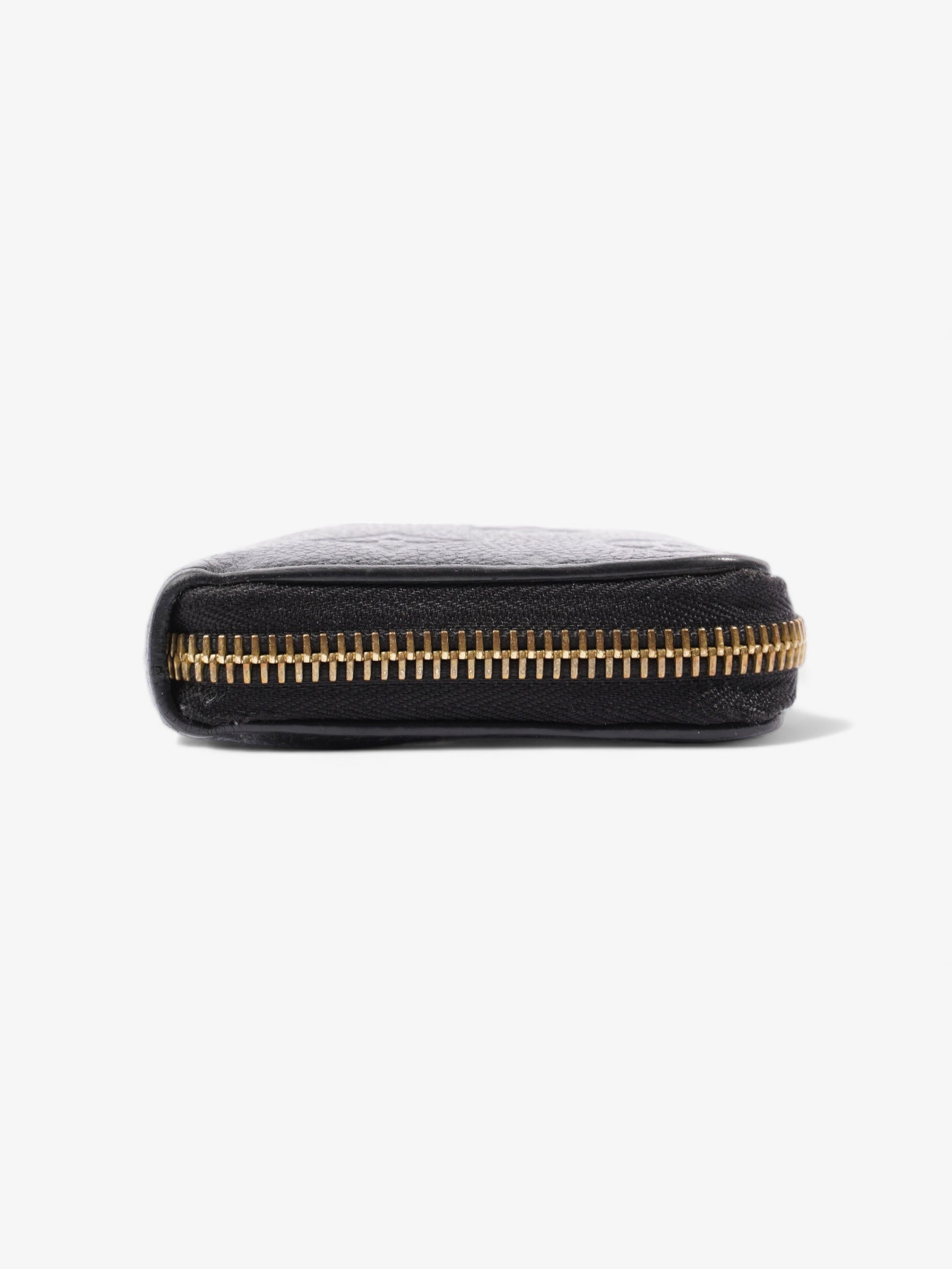 Louis Vuitton Clemence Empreinte Leather Black Wallet Case