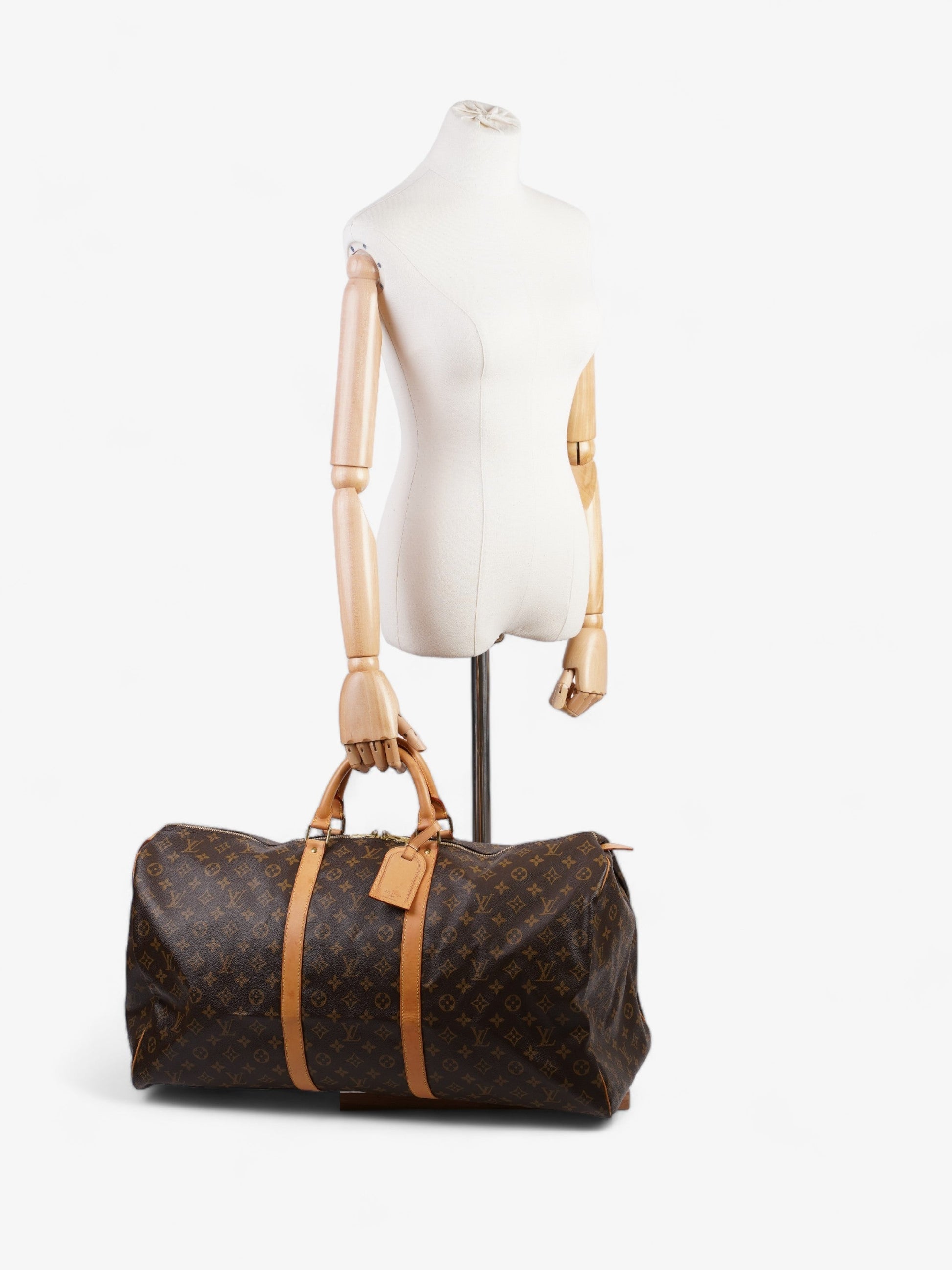 Louis Vuitton Keepall Coated 60 Monogram Canvas Coated Canvas Apparel Canvas 60