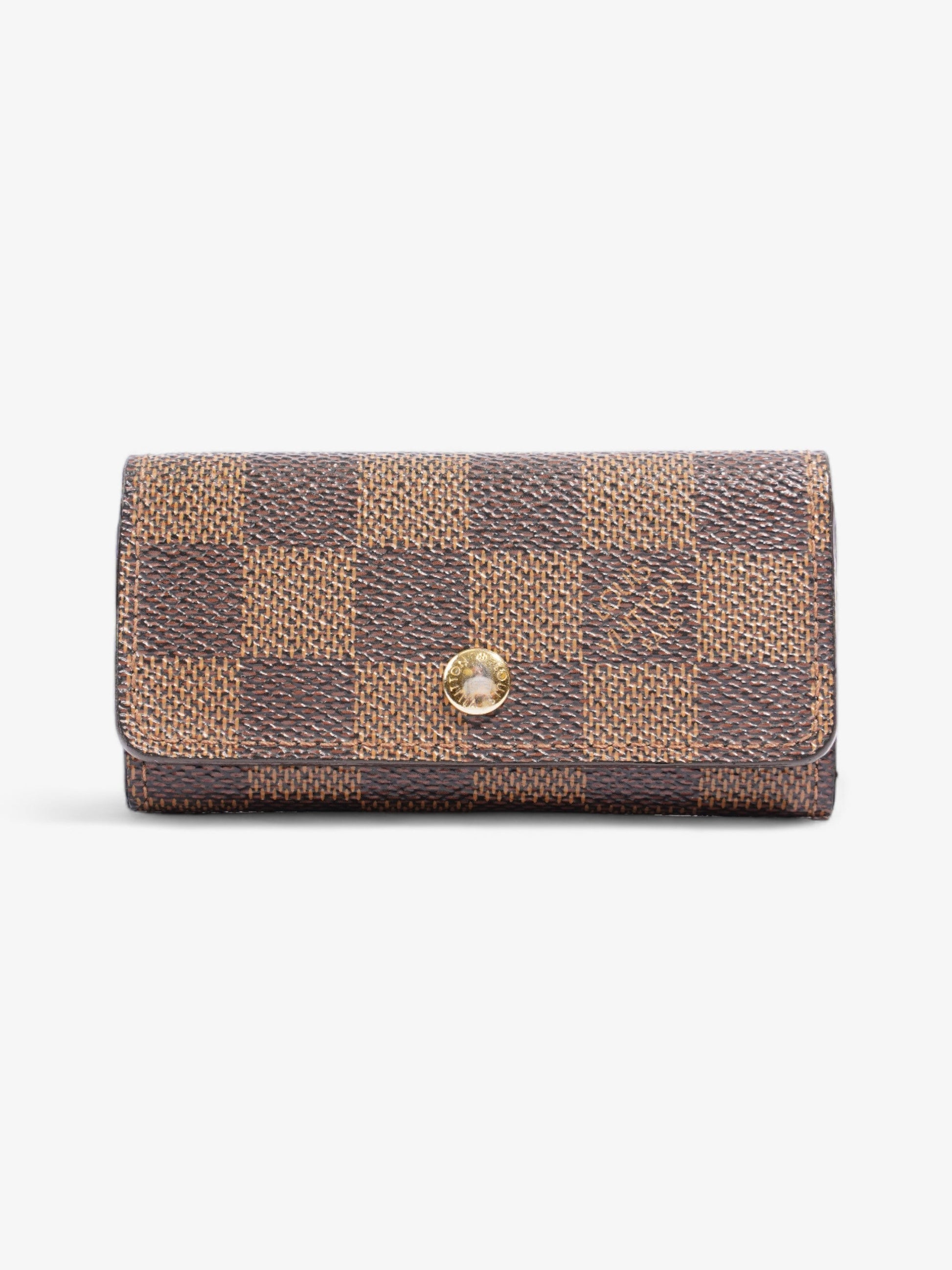Louis Vuitton 4 Holder Ebene Coated Damier Canvas Coated Canvas Apparel